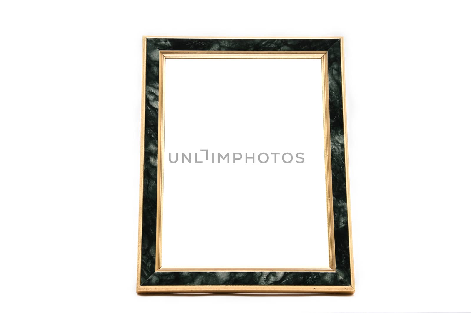 Vintage photo frame with marble effect on an isolated white back by moviephoto