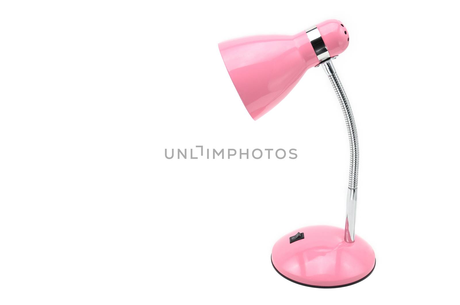 Pink table lamp on an isolated background by moviephoto