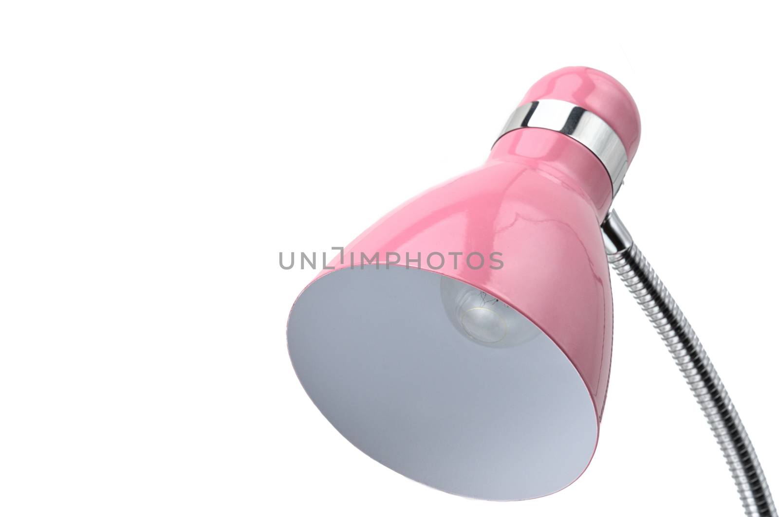 Pink table lamp on an isolated background by moviephoto
