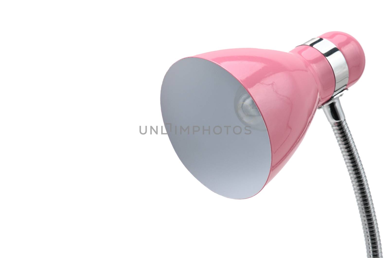 Pink table lamp on an isolated background by moviephoto