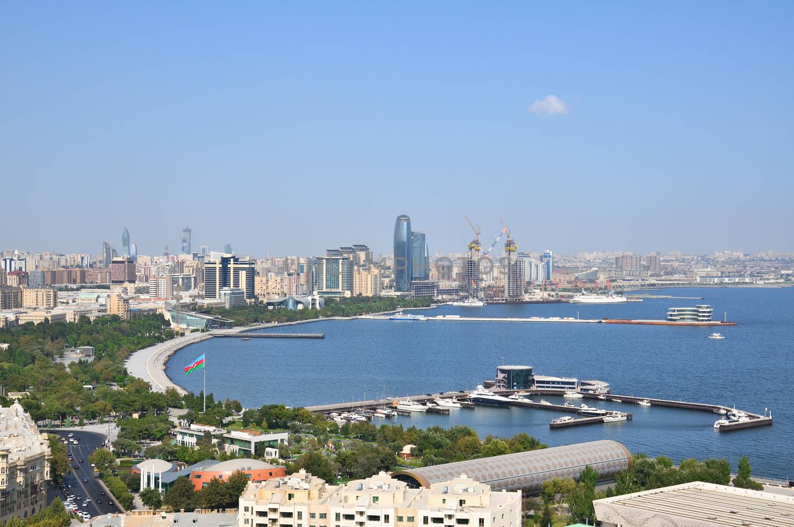 Baku, panoramic view from the mountain park by moviephoto