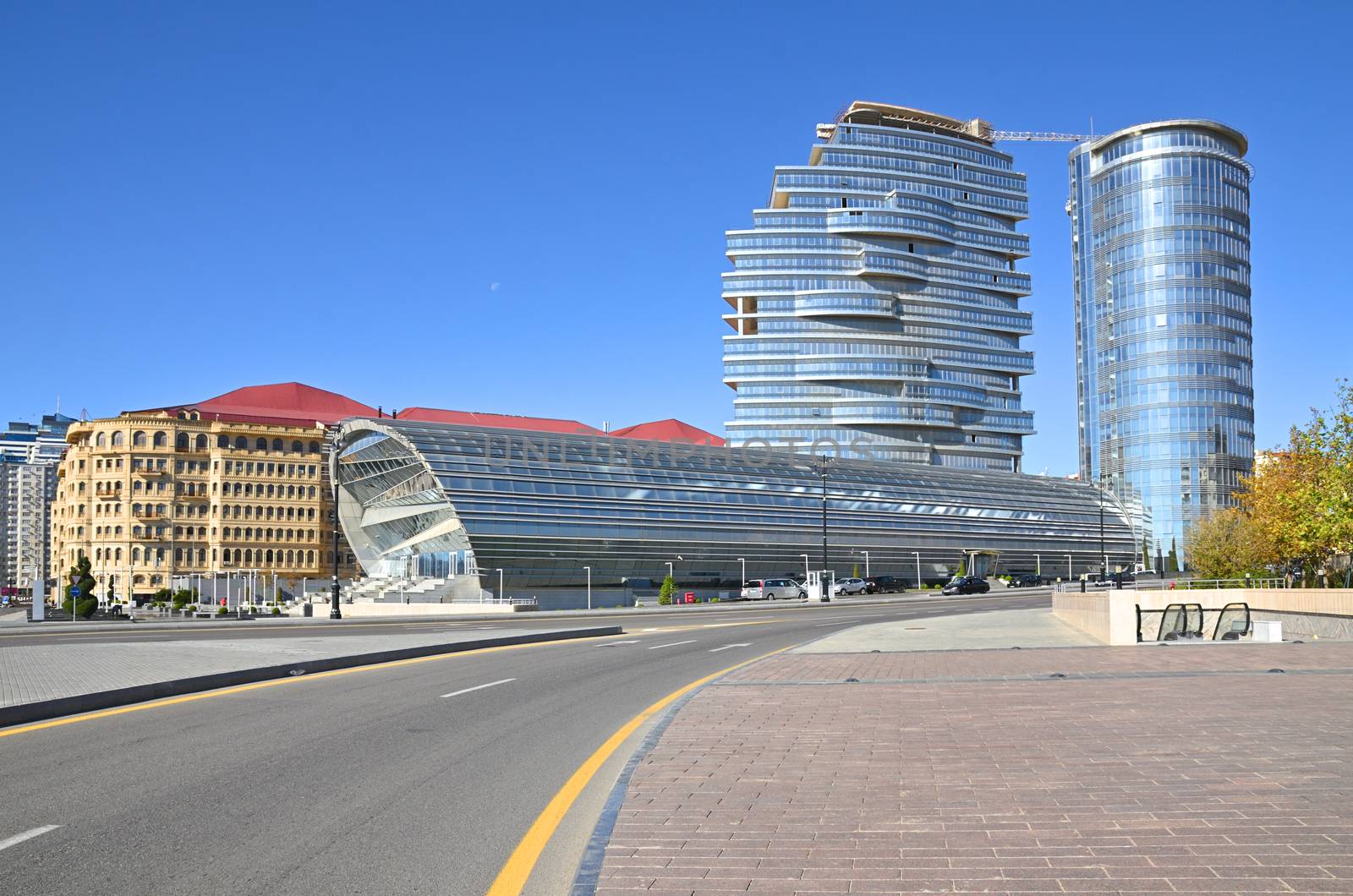 Sights of the White City under construction in Baku by moviephoto