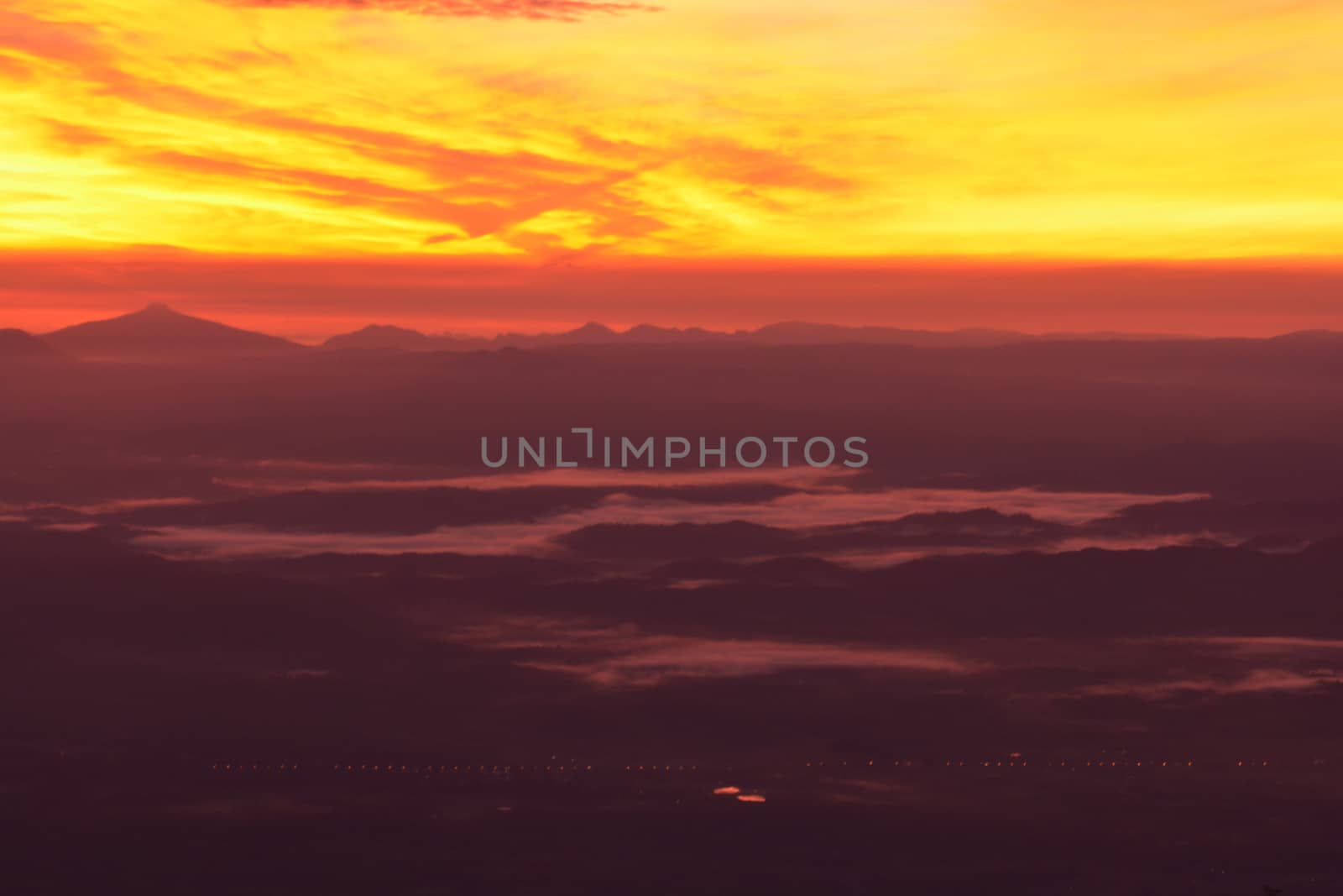 Colorful sky at sunrise