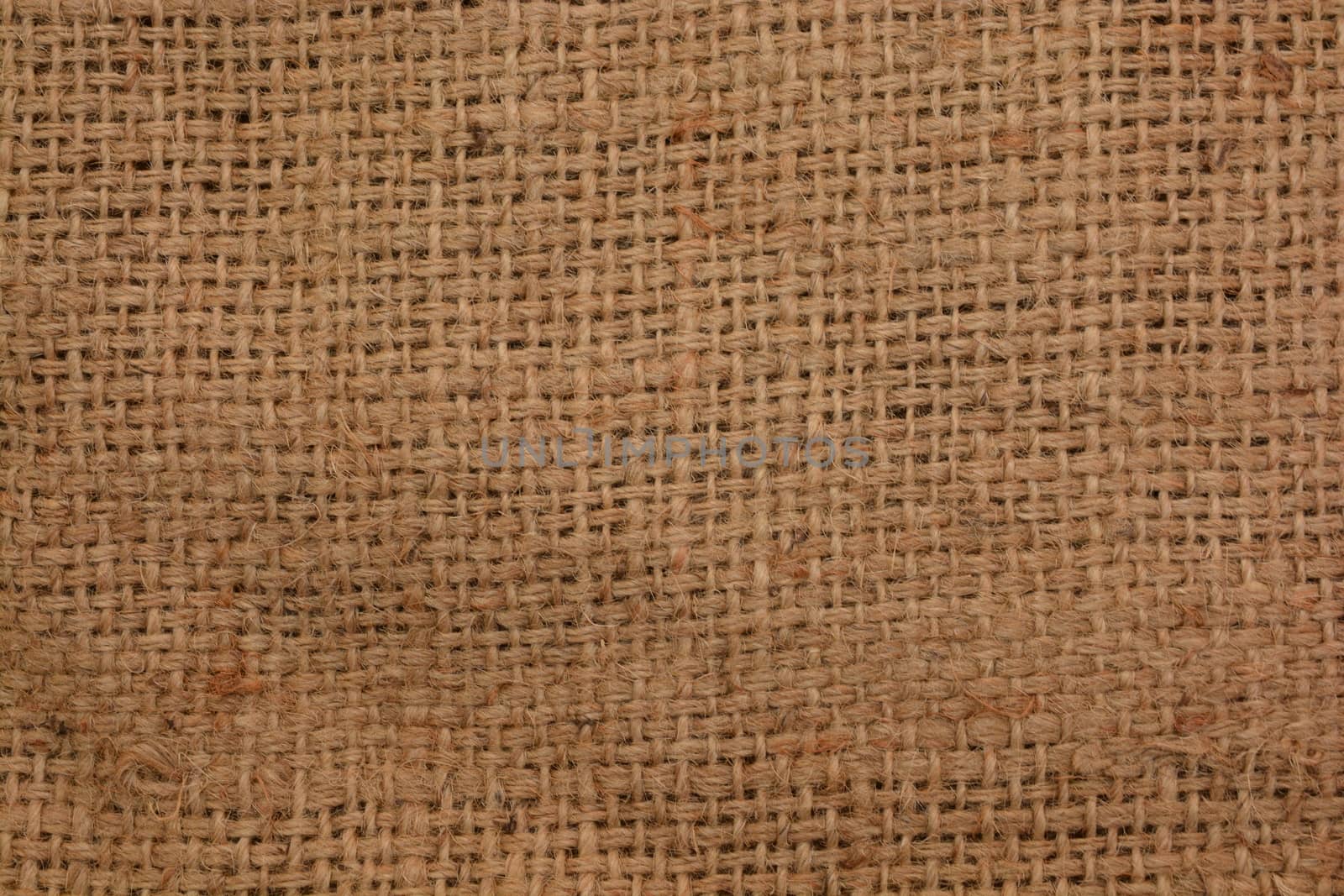 Closeup of Rustic jute sackcloth fabric as texture background