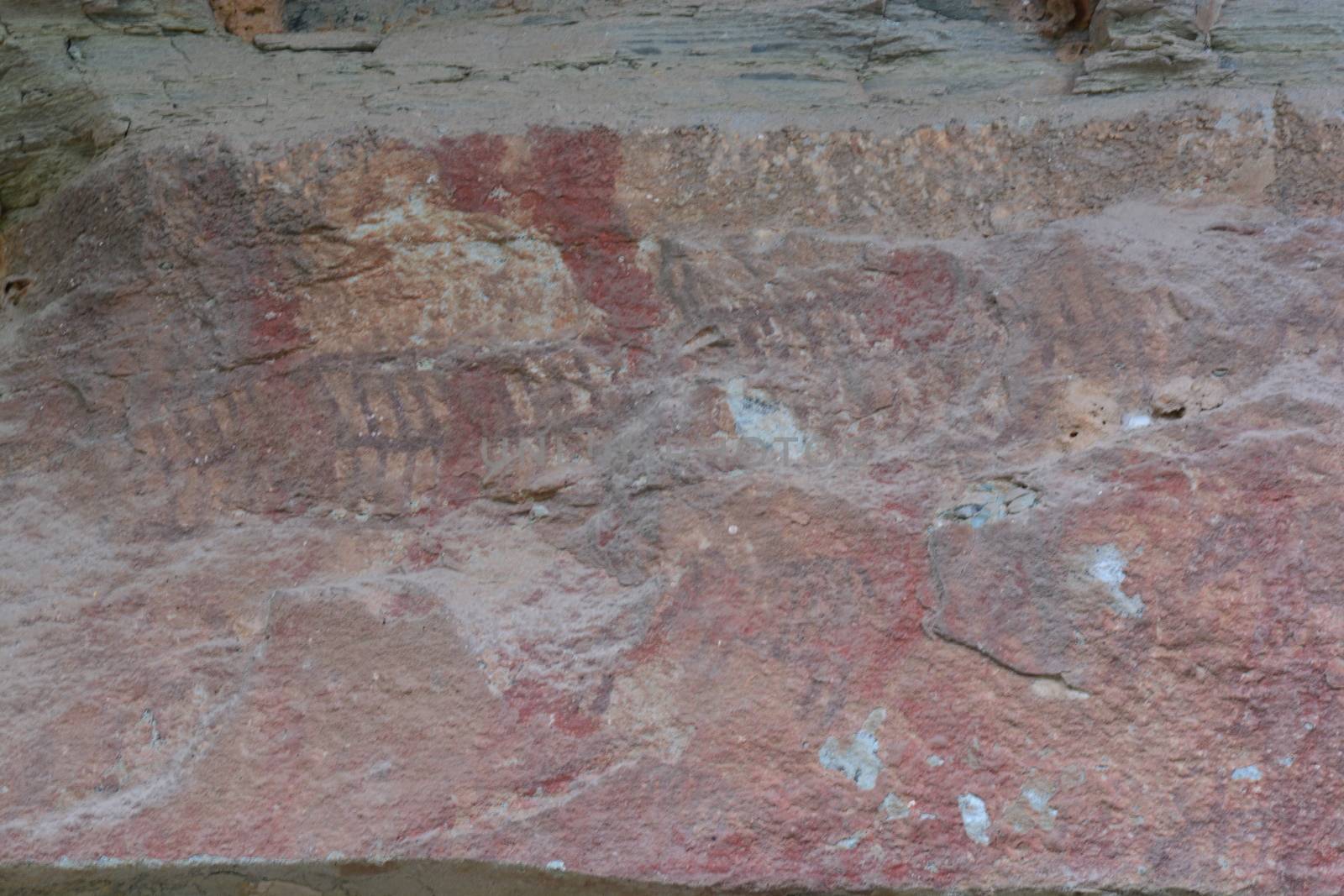 3,000 year-old cliff paintings.
Pha Taem The Prehistorical Painting Cliff Tourist Attraction in Ubonratchathani, Thailand

