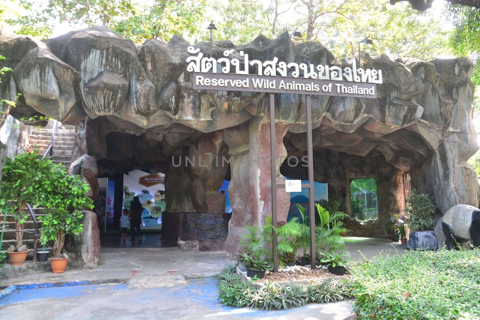 BANGKOK, THAILAND - AUGUST 10, 2018: Label  of Wildlife Reserve Animal of Thailand at dusit zoo