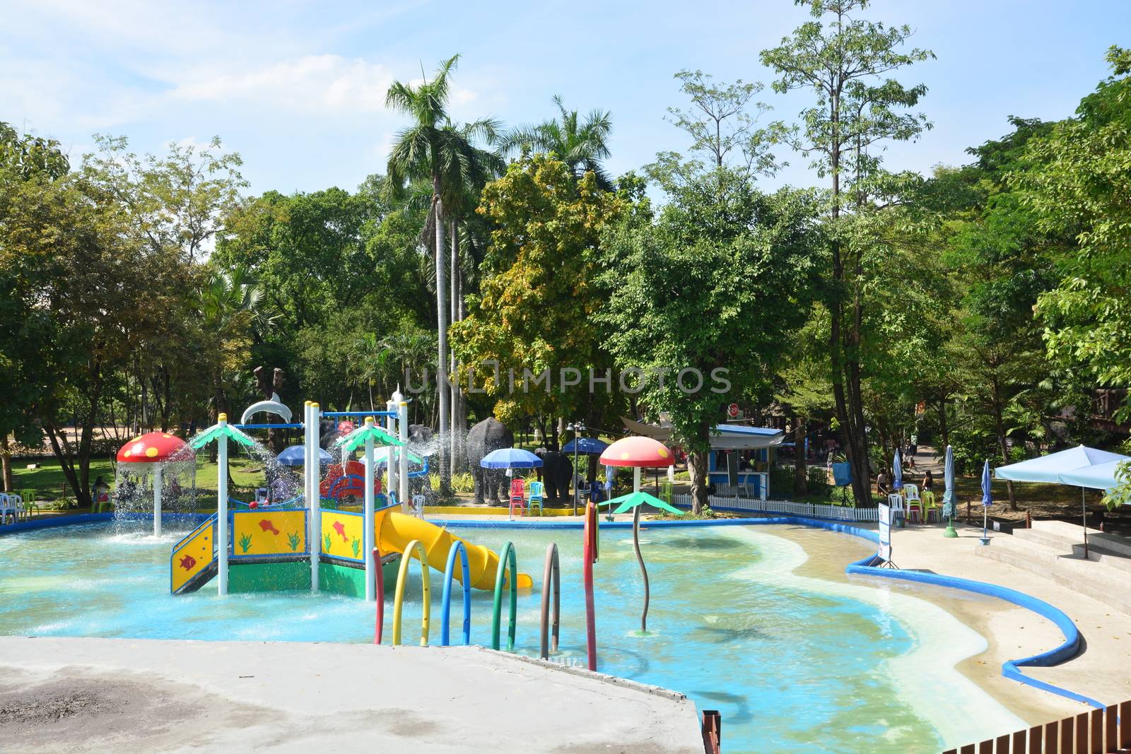 water park at Dusit Zoo, Bangkok Thailand. by ideation90