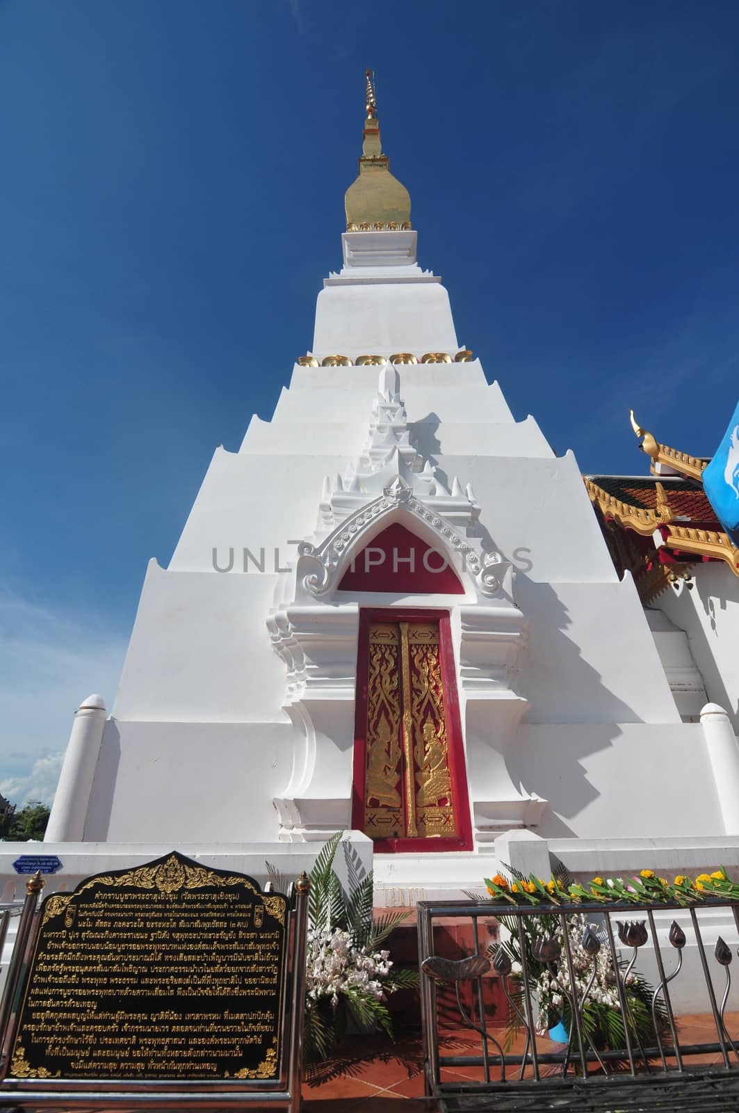 Sakon nakhon ,Thailand – October 23,2018 : Wat Phra That Choeng Chum, Sakon nakhon ,Thailand