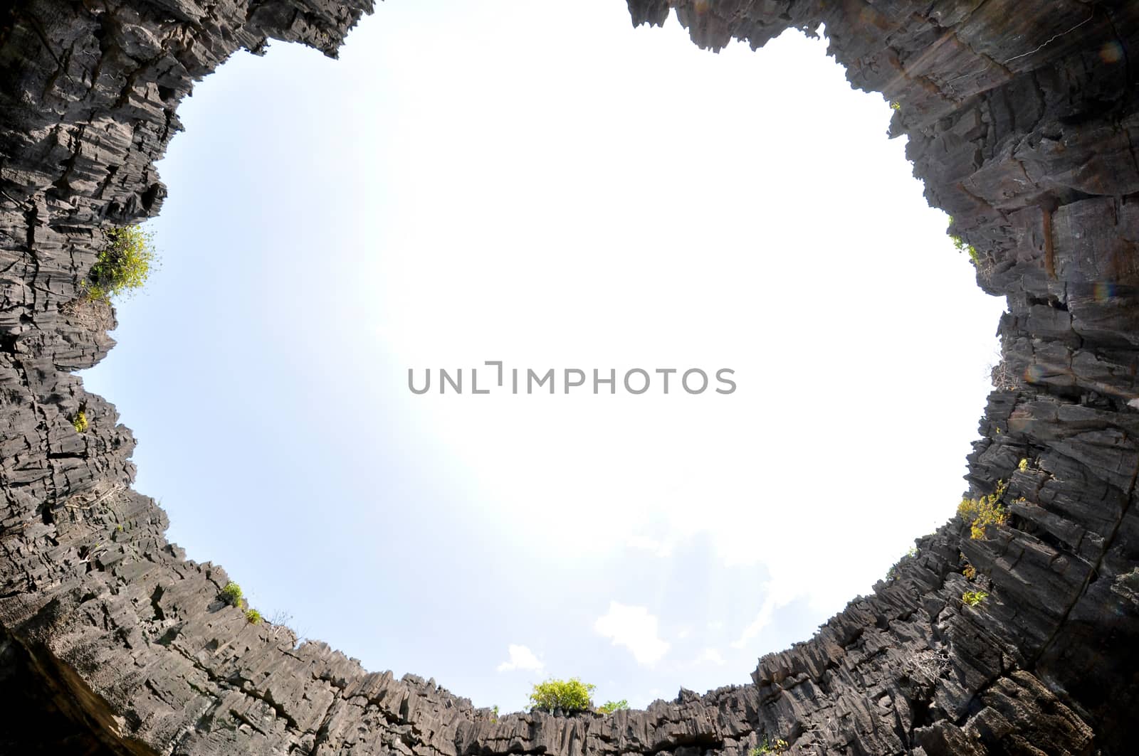 Stone Castle (Prasathinphanyod), Koh Khao Yai  is under Pae Tra Islands National Park in Satun Province, Thailand , use fisheye lens