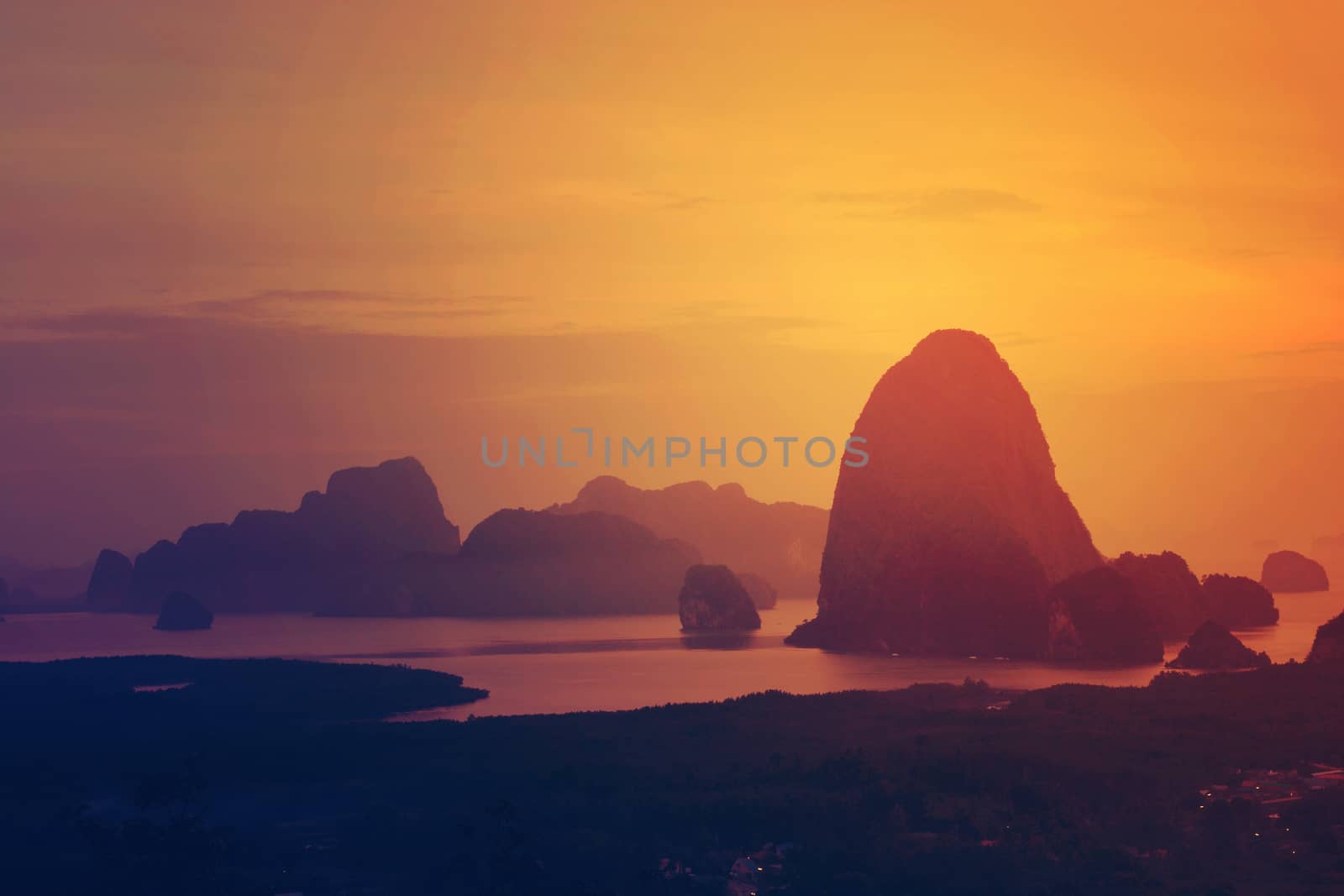 Beautiful view of Phang Nga Bay from Samed Nang Chee by ideation90