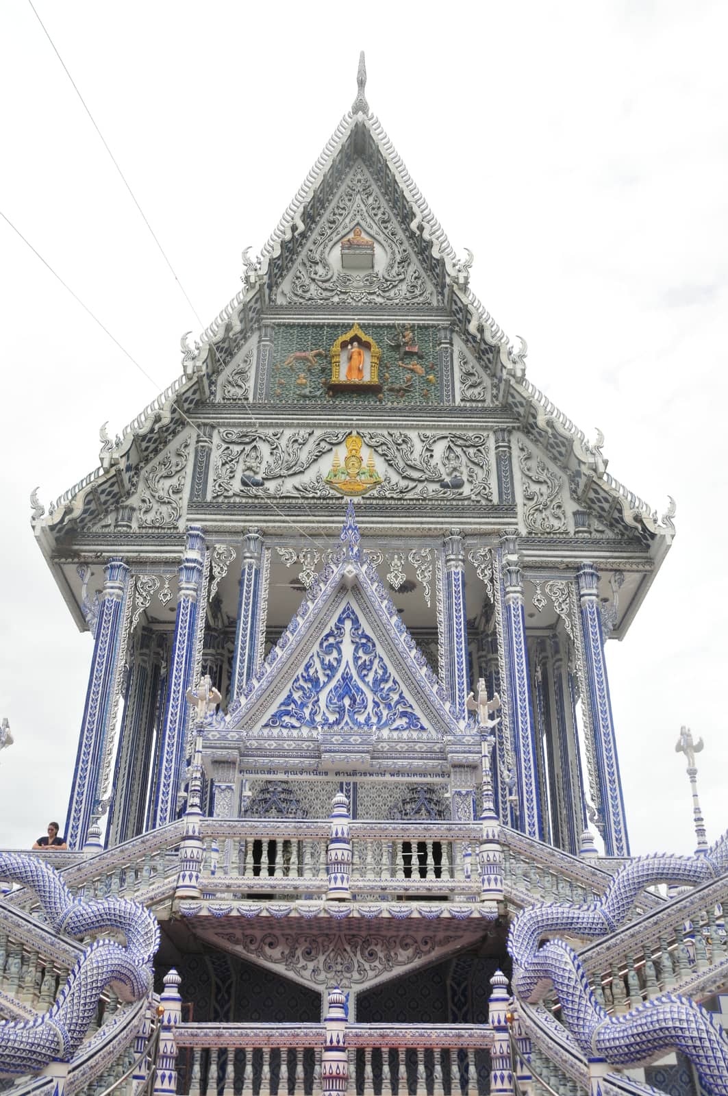 CHANTABURI, THAILAND โ€“ 4 AUGUST 2019 : Blue church,Pak Nam Khaem Nu Temple,Chathaburi,Thailand