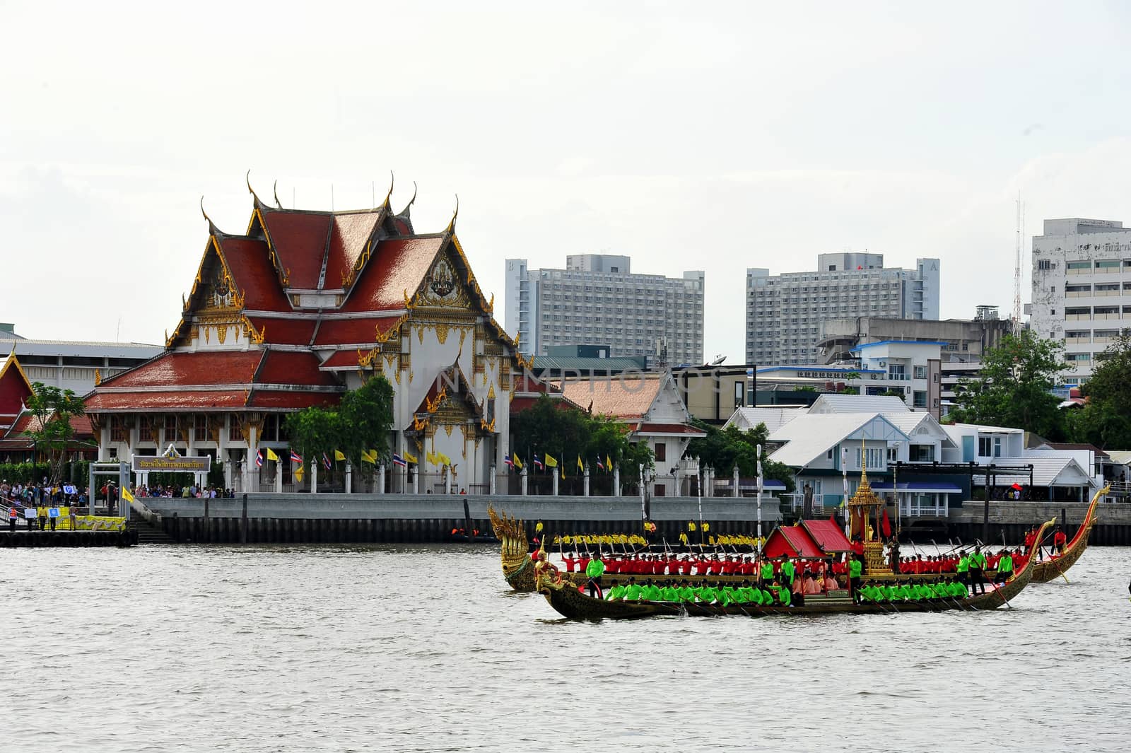 The training of the Royal Barges Procession, the last royal ceremony of the Royal Coronation Ceremony Of King Rama X. by ideation90