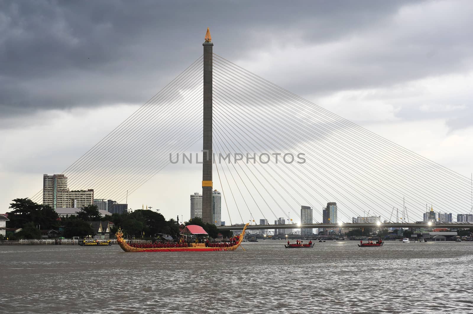 The training of the Royal Barges Procession, the last royal ceremony of the Royal Coronation Ceremony Of King Rama X. by ideation90