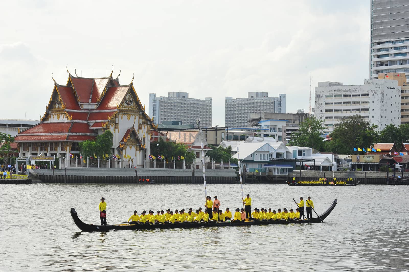 The training of the Royal Barges Procession, the last royal ceremony of the Royal Coronation Ceremony Of King Rama X. by ideation90