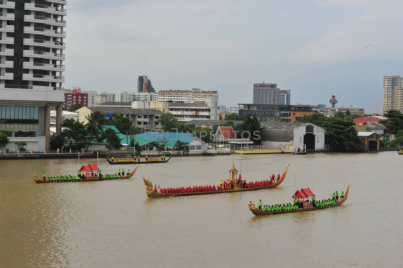 The training of the Royal Barges Procession, the last royal ceremony of the Royal Coronation Ceremony Of King Rama X. by ideation90