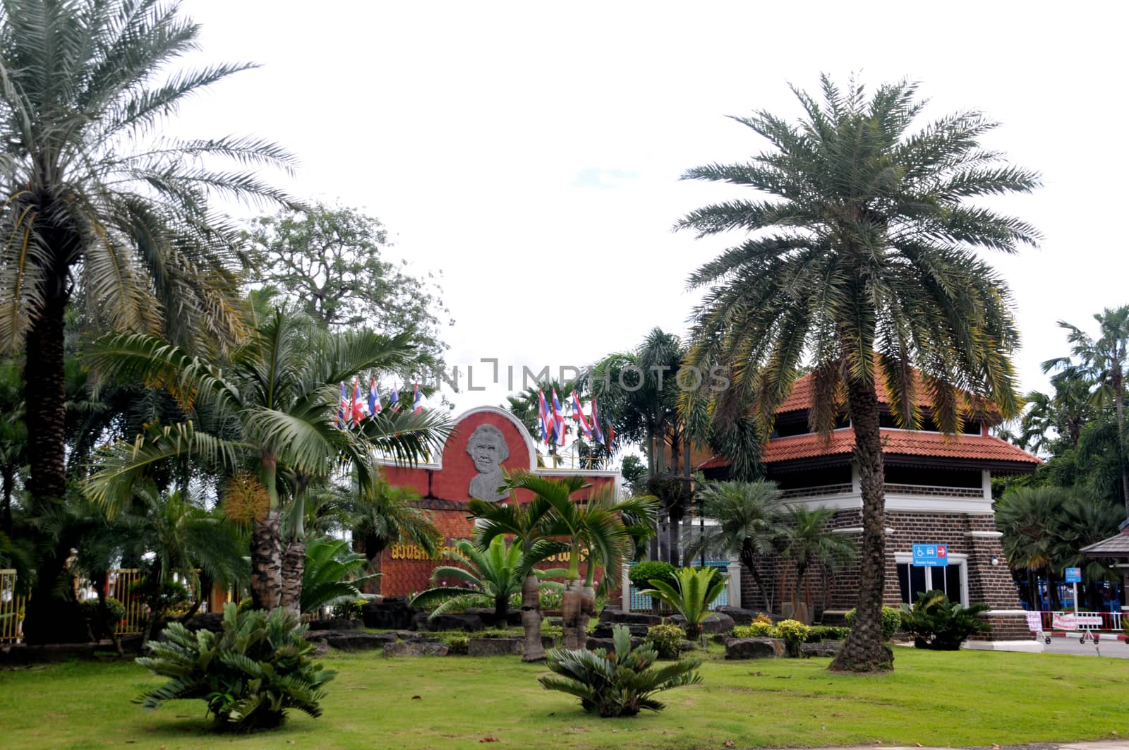 PHICHIT, THAILAND – 1 OCTOBER 2019 : Princess Mother's Garden Phichit , a public park on lakeside with area of 170 rai (about 67 acres) built to honour Princess Srinagarindra in 1984 at Bueng Si Fai