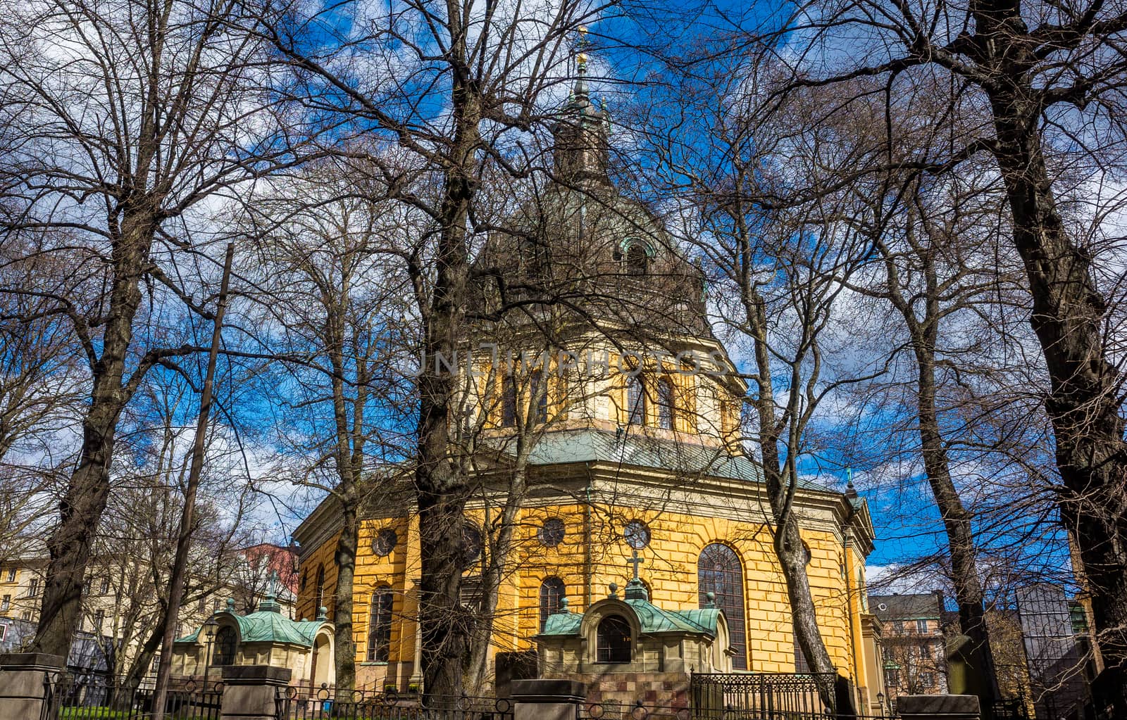 April 22, 2018, Stockholm, Sweden. Hedvig Eleonora Church in the center of Stockholm.