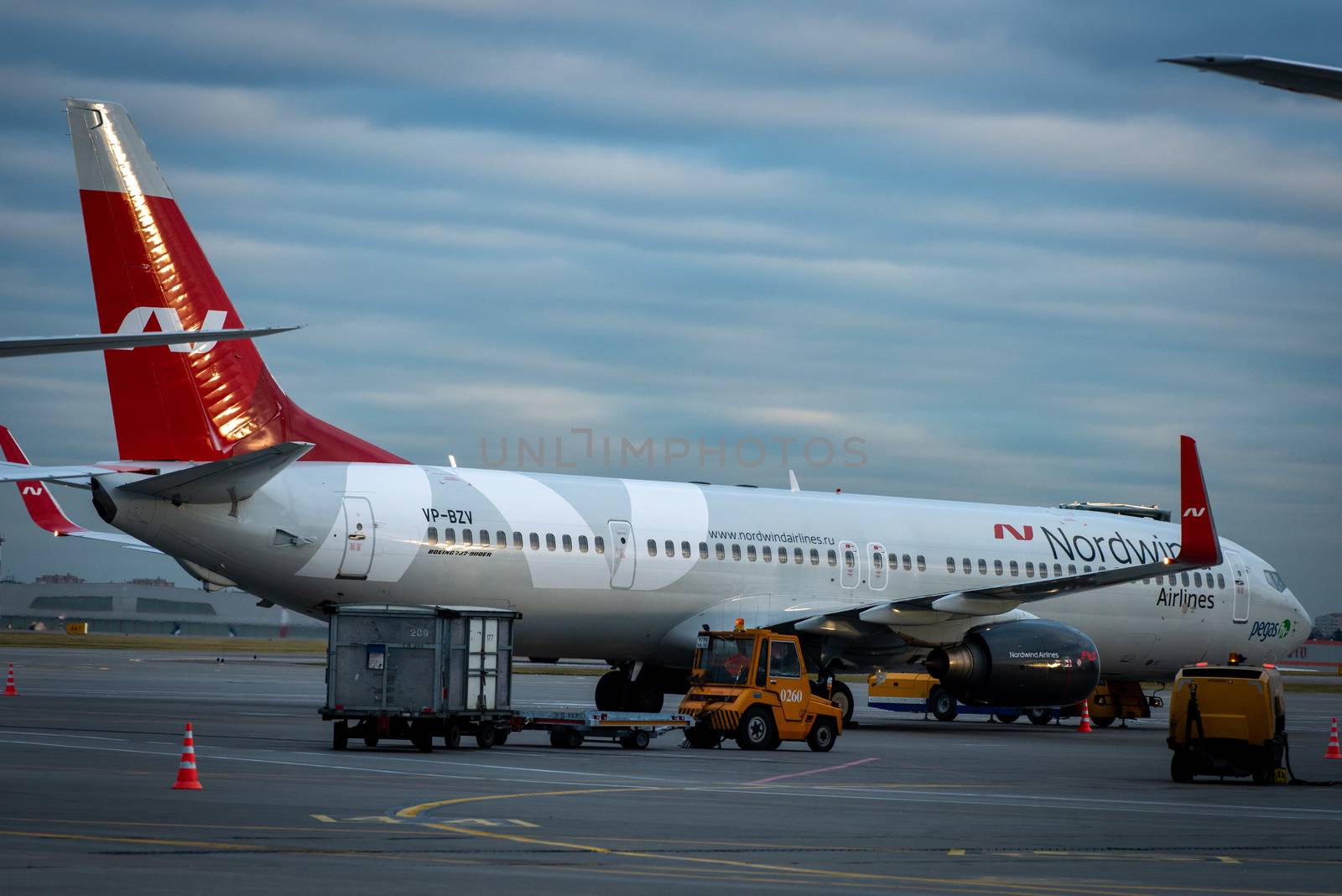 Airplane at the international airport by fifg