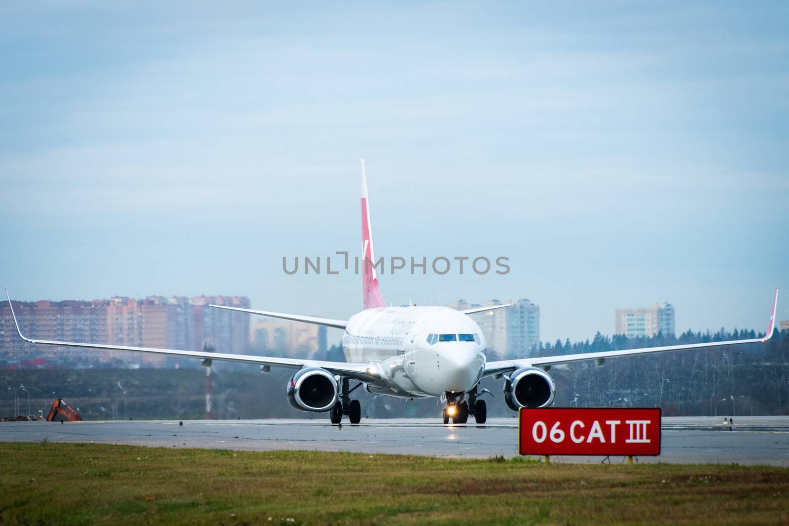 October 29, 2019, Moscow, Russia. Plane 
Boeing 737-800 Nordwind Airlines at Sheremetyevo airport in Moscow.