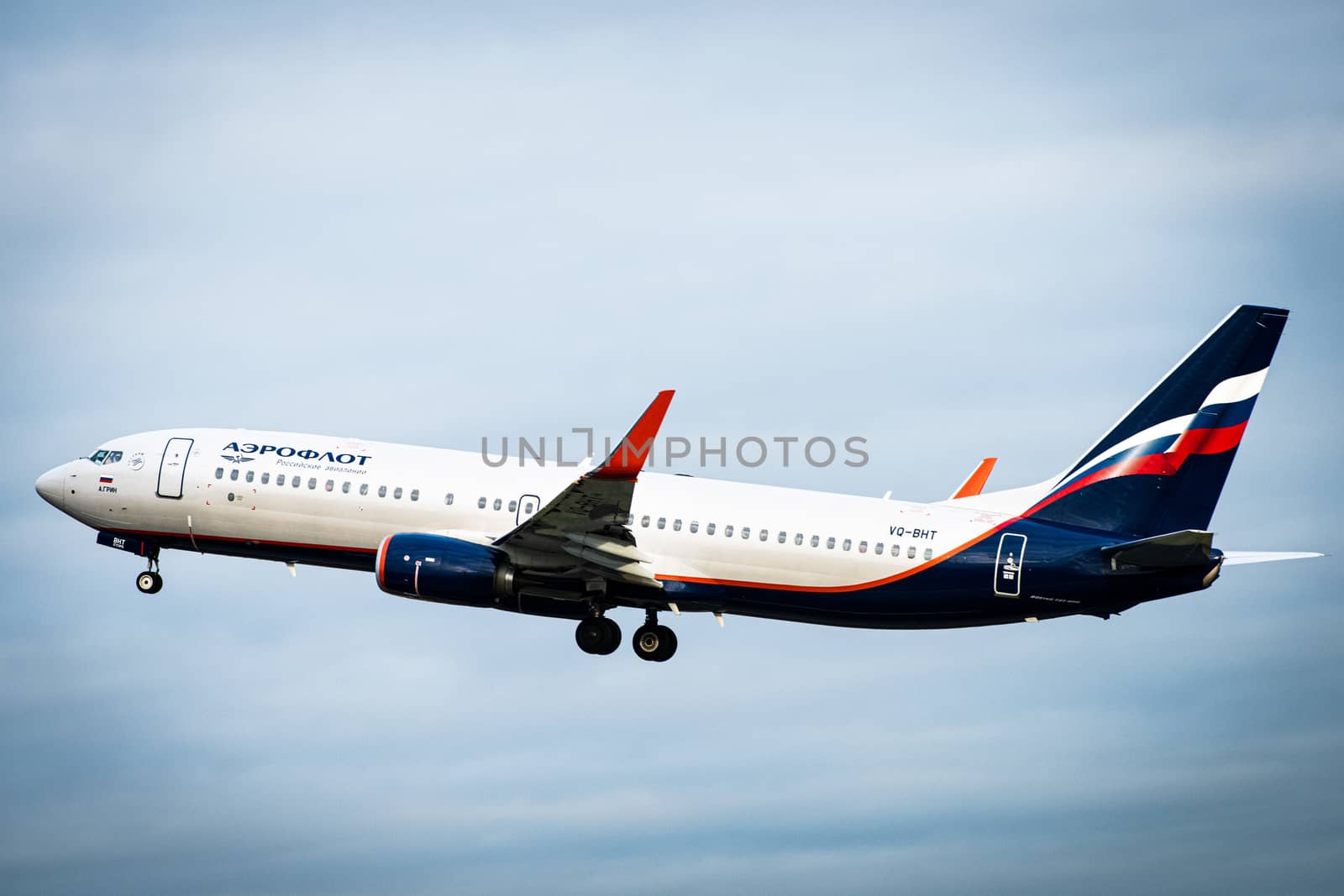 October 29, 2019, Moscow, Russia. Plane 
Boeing 737-800 Aeroflot - Russian Airlines at Sheremetyevo airport in Moscow.