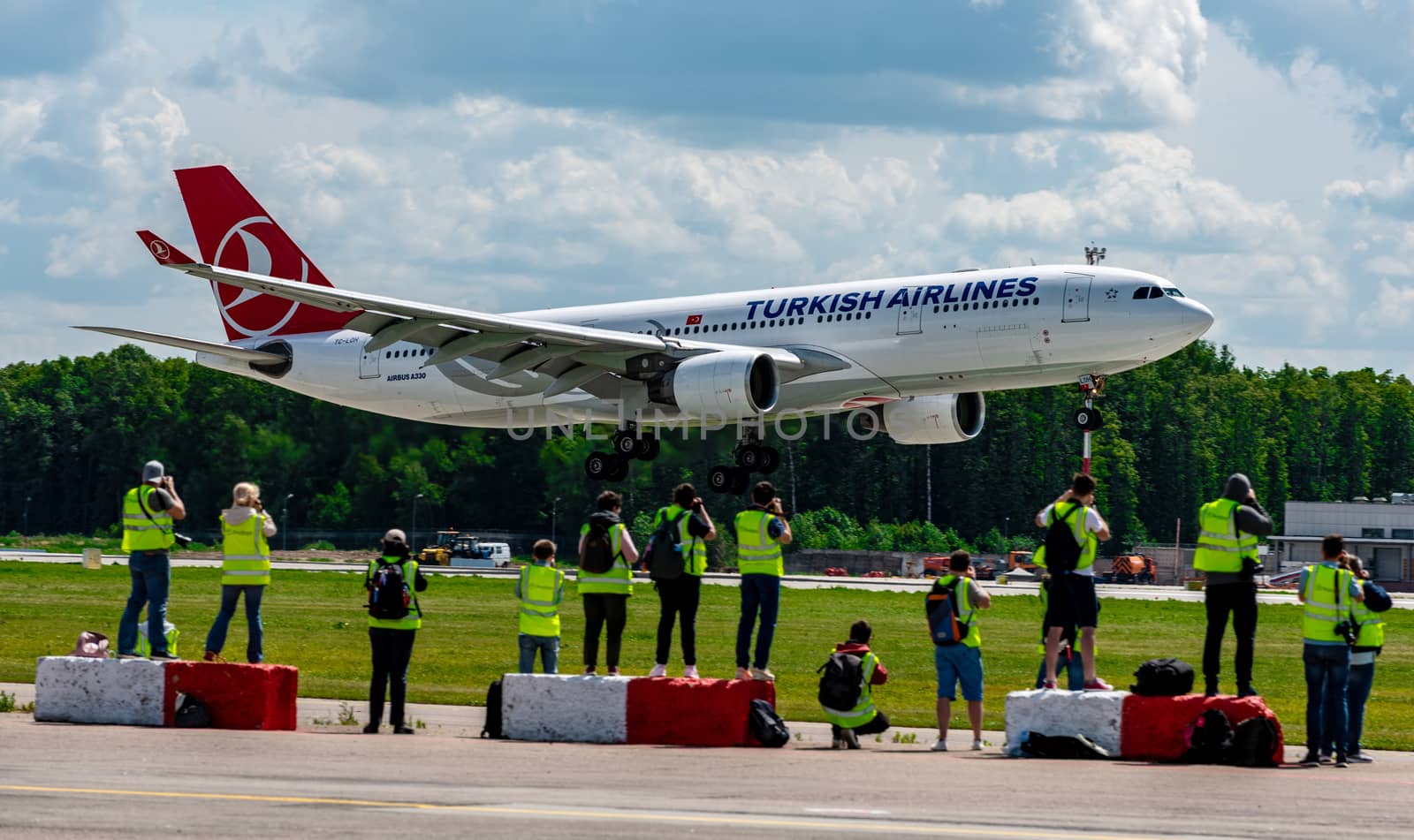 Airplane at the international airport by fifg