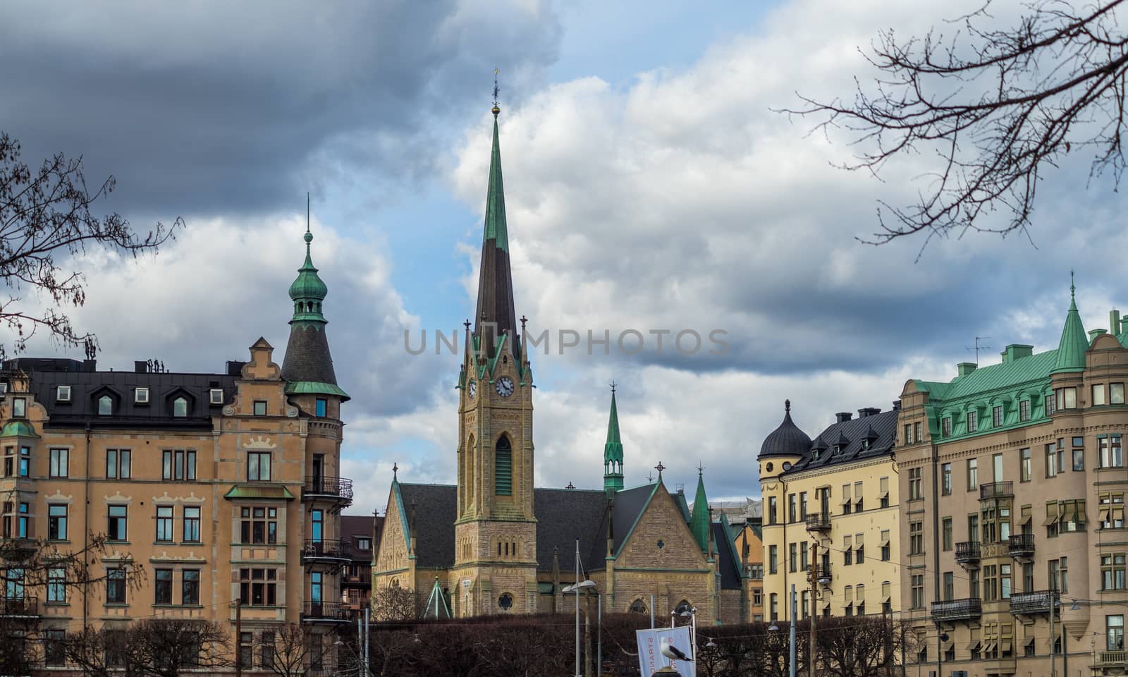 April 22, 2018, Stockholm, Sweden. Oscar's Church in Stockholm.