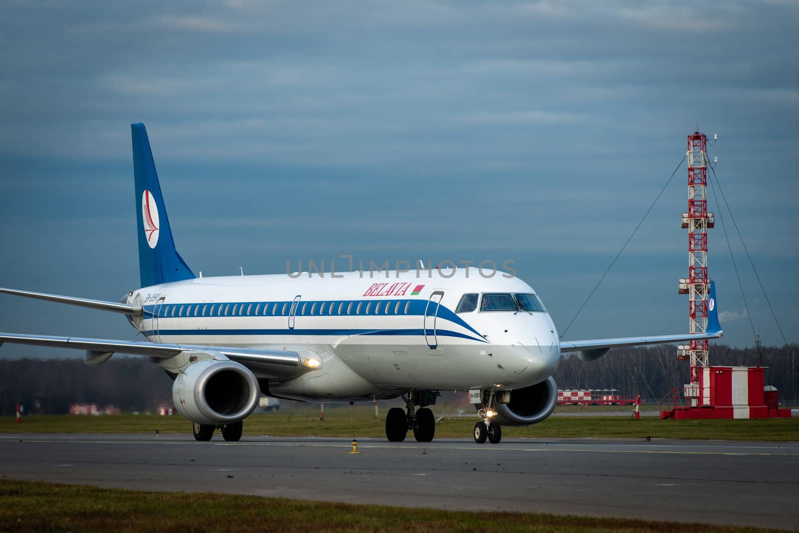 Airplane at the international airport by fifg