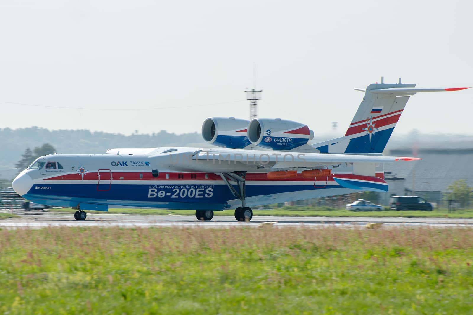 Airplane at the international airport by fifg