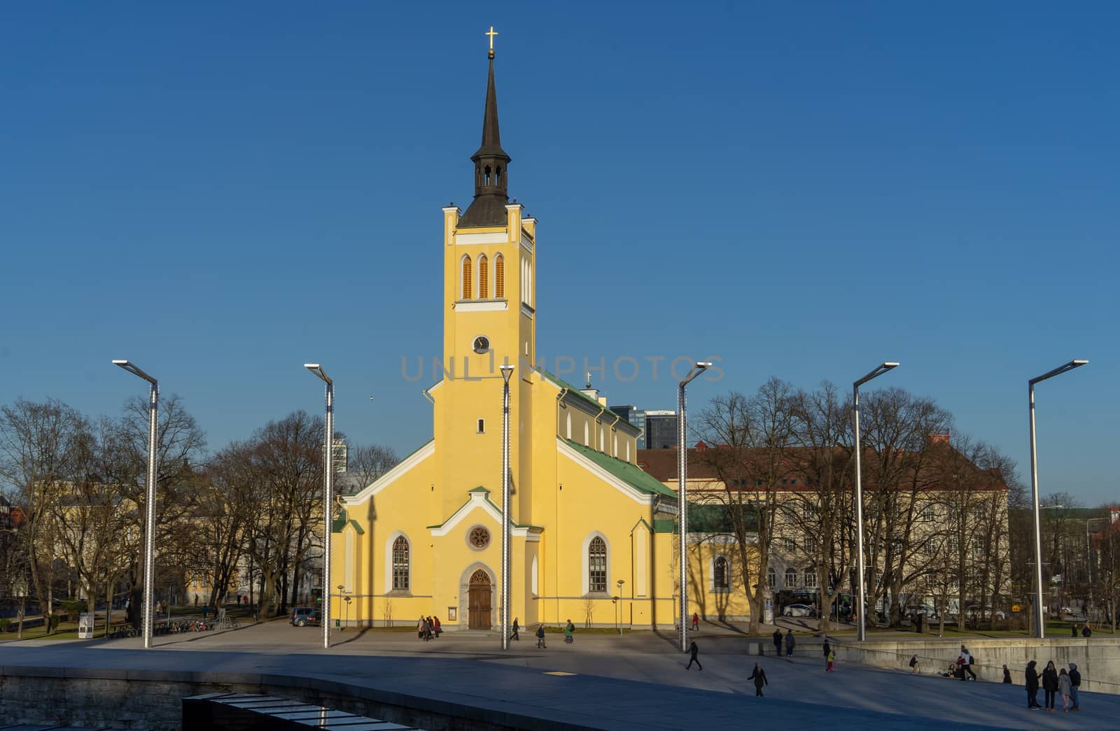 April 20, 2018, Tallinn, Estonia. St. John's Church in Tallinn.