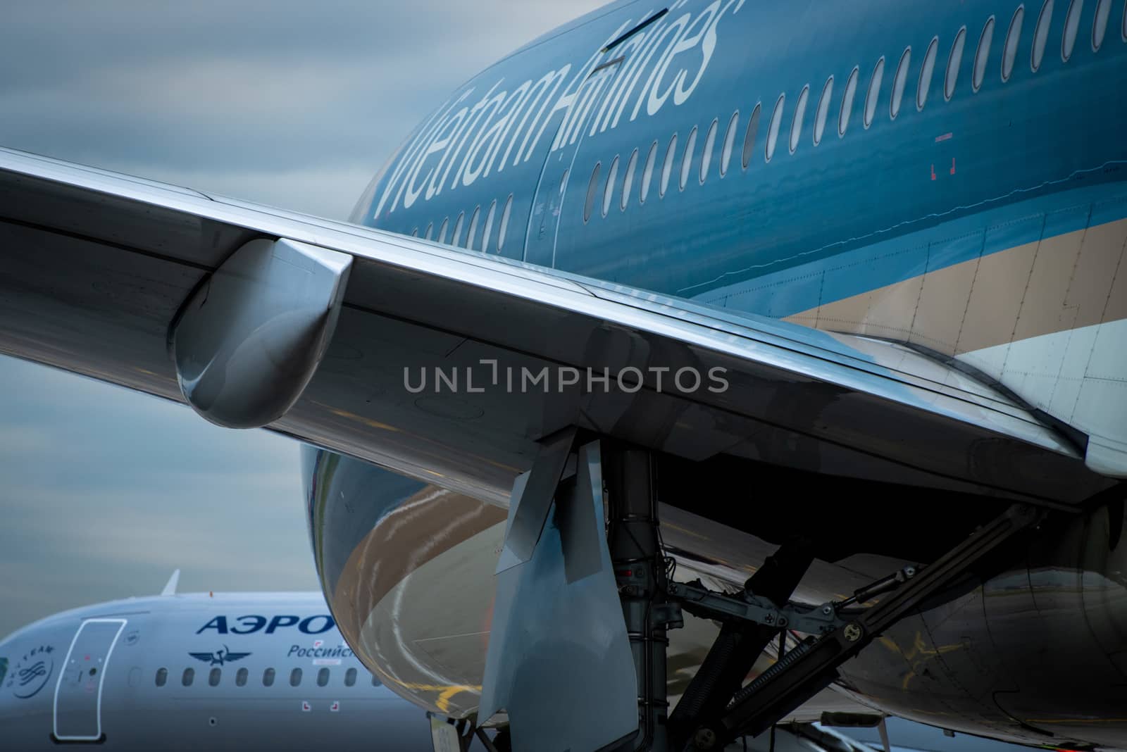 October 29, 2019, Moscow, Russia. Plane 
Airbus A350-900 Vietnam Airlines at Sheremetyevo airport in Moscow.