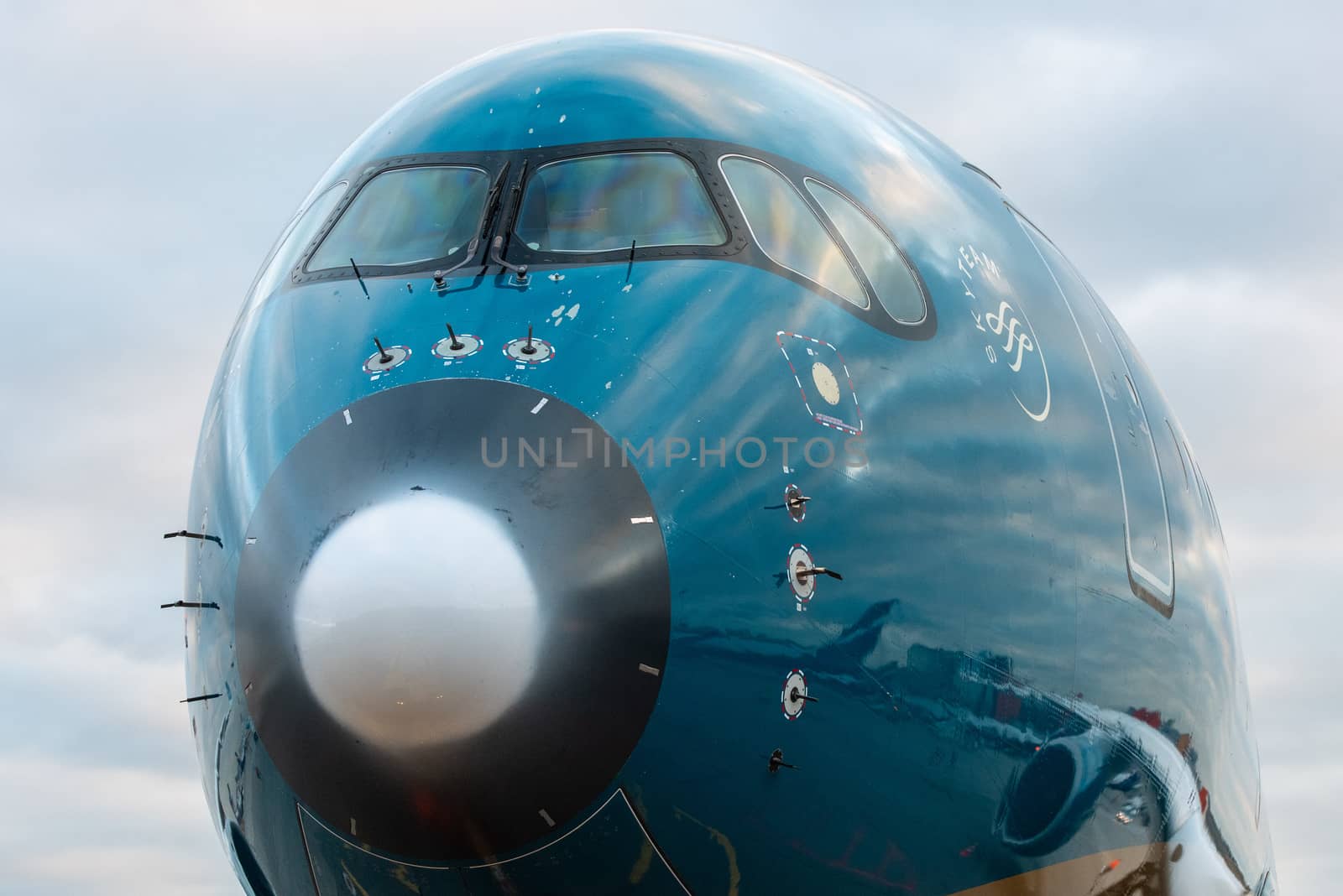 October 29, 2019, Moscow, Russia. Plane 
Airbus A350-900 Vietnam Airlines at Sheremetyevo airport in Moscow.