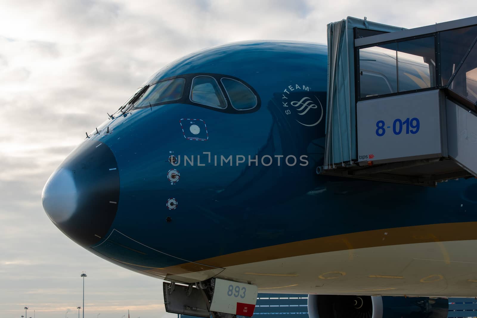 October 29, 2019, Moscow, Russia. Plane 
Airbus A350-900 Vietnam Airlines at Sheremetyevo airport in Moscow.