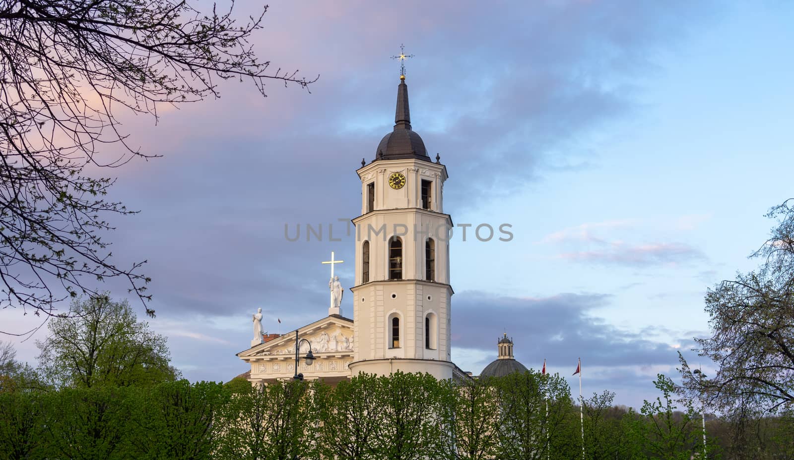 April 27, 2018 Vilnius, Lithuania. Cathedral of St. Stanislav in Vilnius.