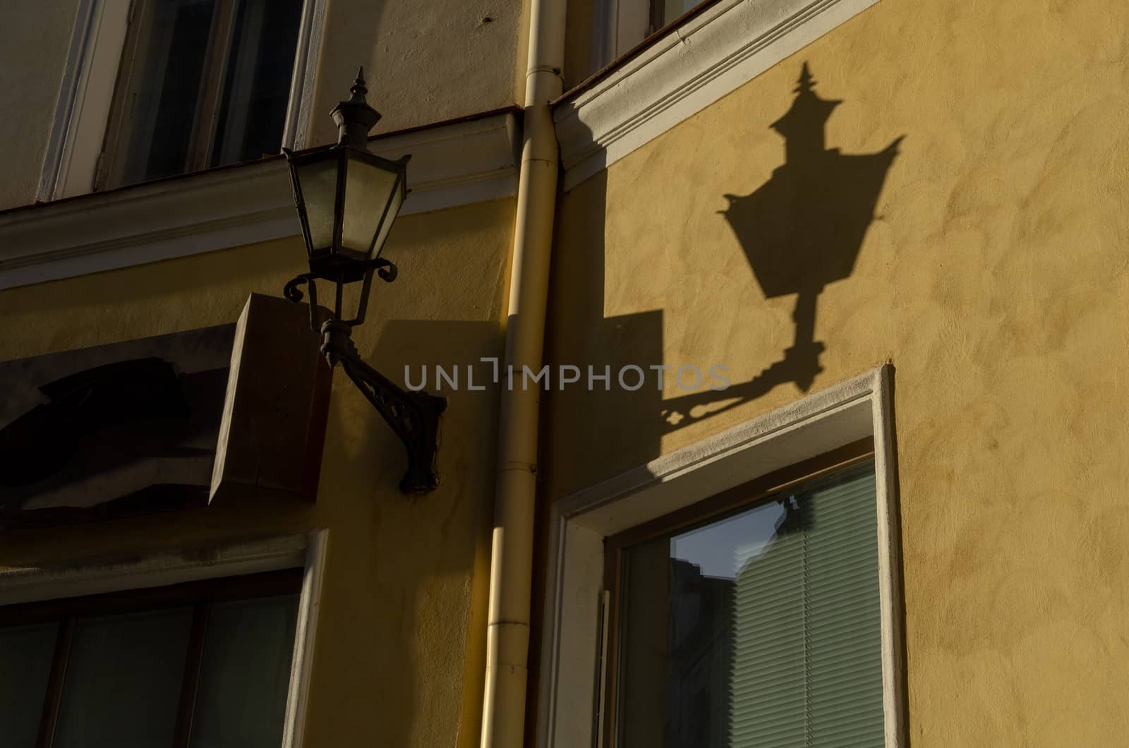 Retro lantern on one of the streets of the Old city in Tallinn