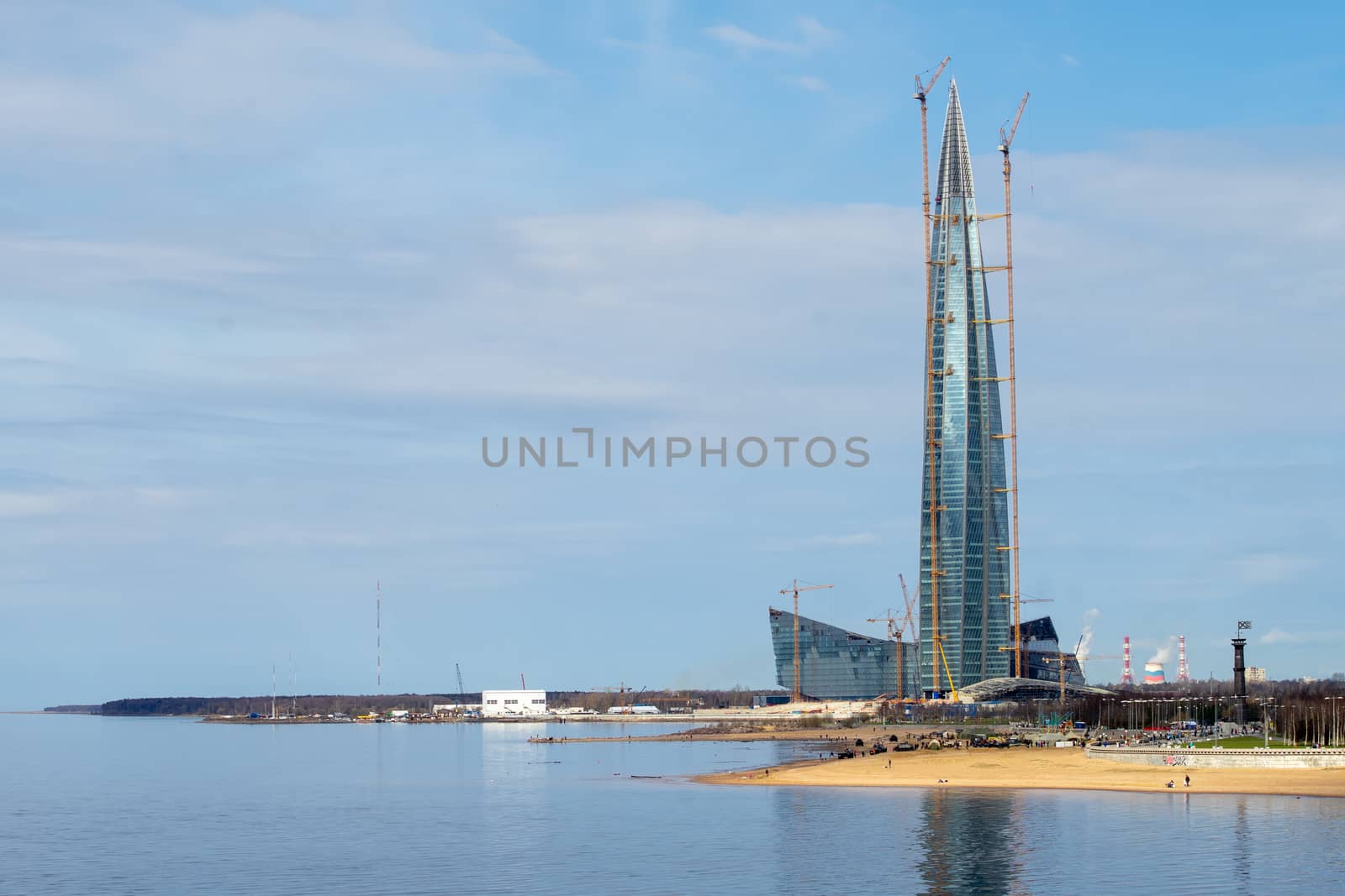 April 29, 2018 Saint Petersburg, Russia. Public and business complex Lakhta Center.