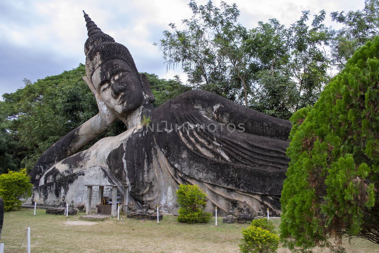 sculptures in Buddha Park or Xieng Khuan park, Vientiane, Laos by kb79