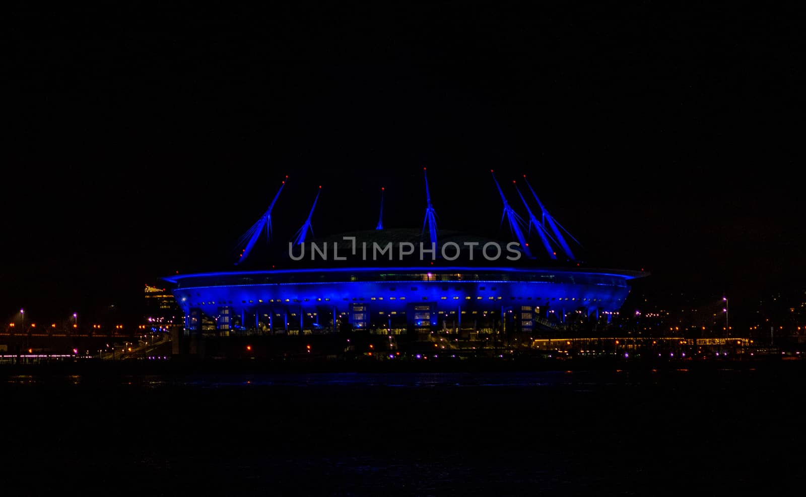 April 17, 2018. St. Petersburg, Russia. Stadium St. Petersburg arena (Gazprom arena), which will host the matches of the European football Championship in 2020 and the final of the Champions League in 2021