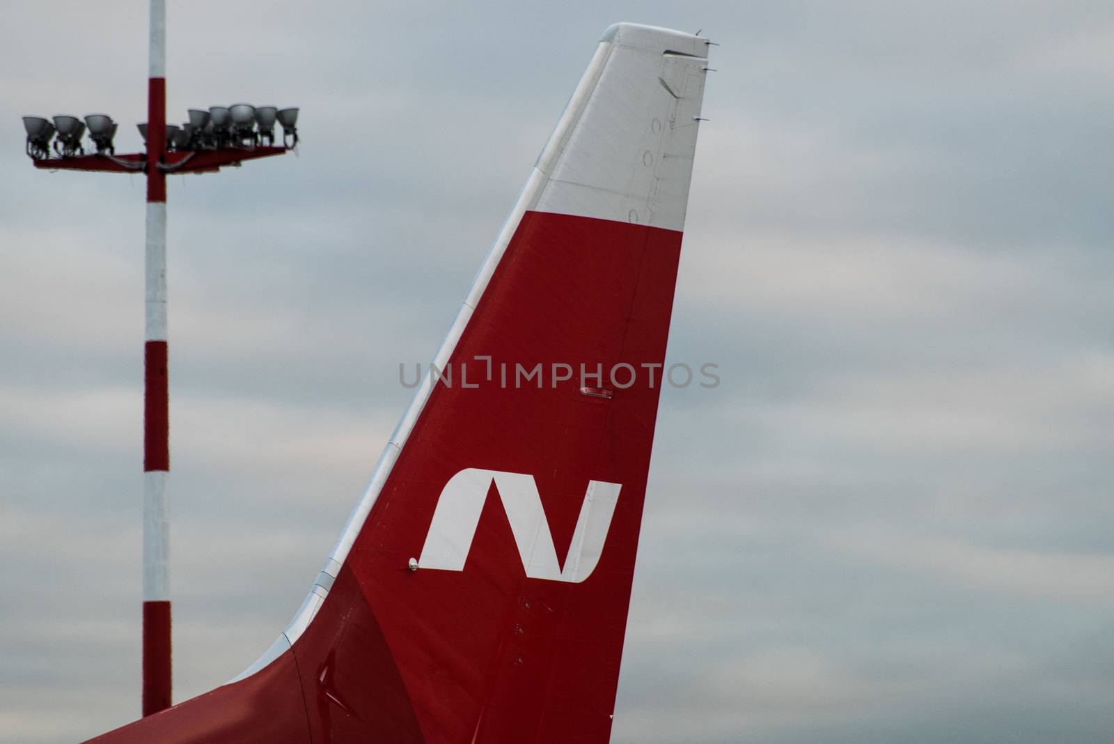 October 29, 2019, Moscow, Russia. Plane Nordwind Airlines at Sheremetyevo airport in Moscow.