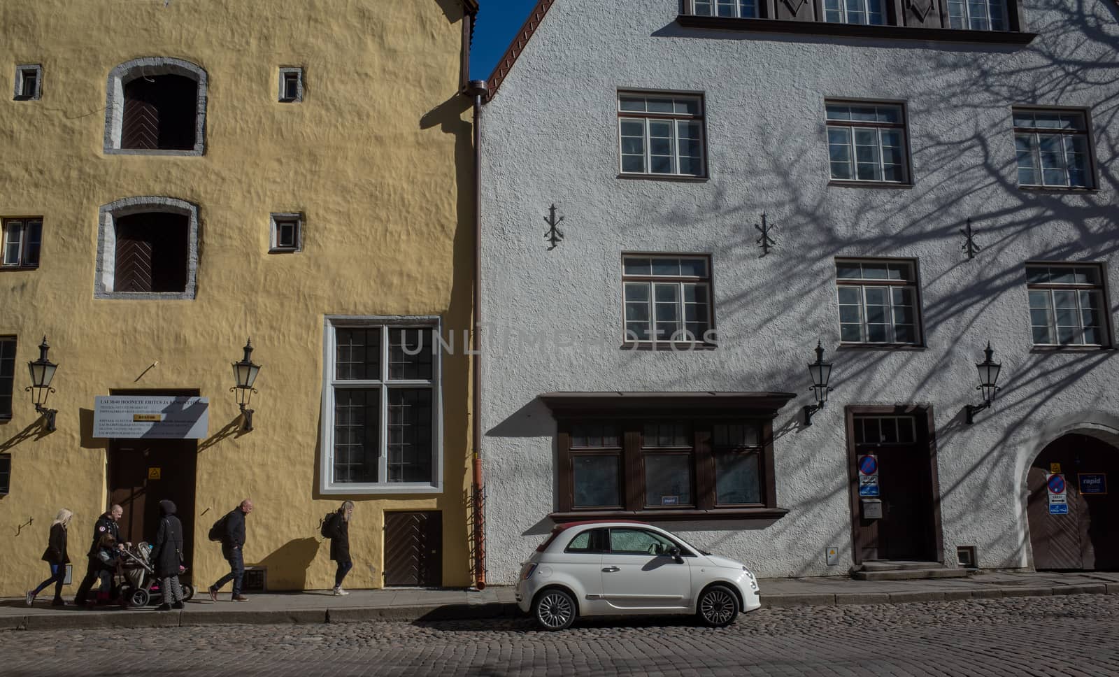 April 20, 2018, Tallinn, Estonia. Street of the old town in Tallinn.
