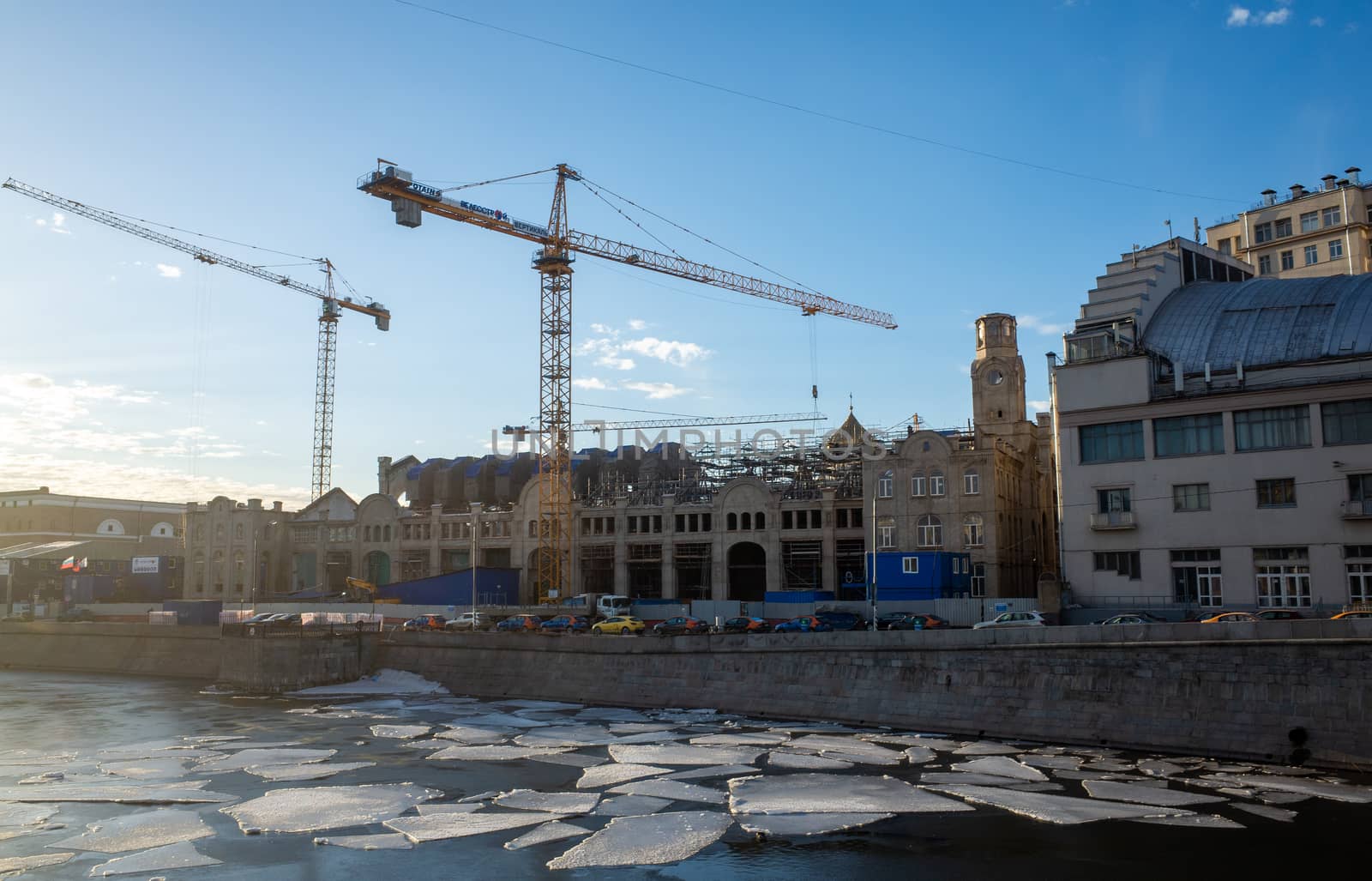 February 19, 2019, Moscow, Russia. The cultural space of GES-2 on Bolotnaya Embankment in Moscow.