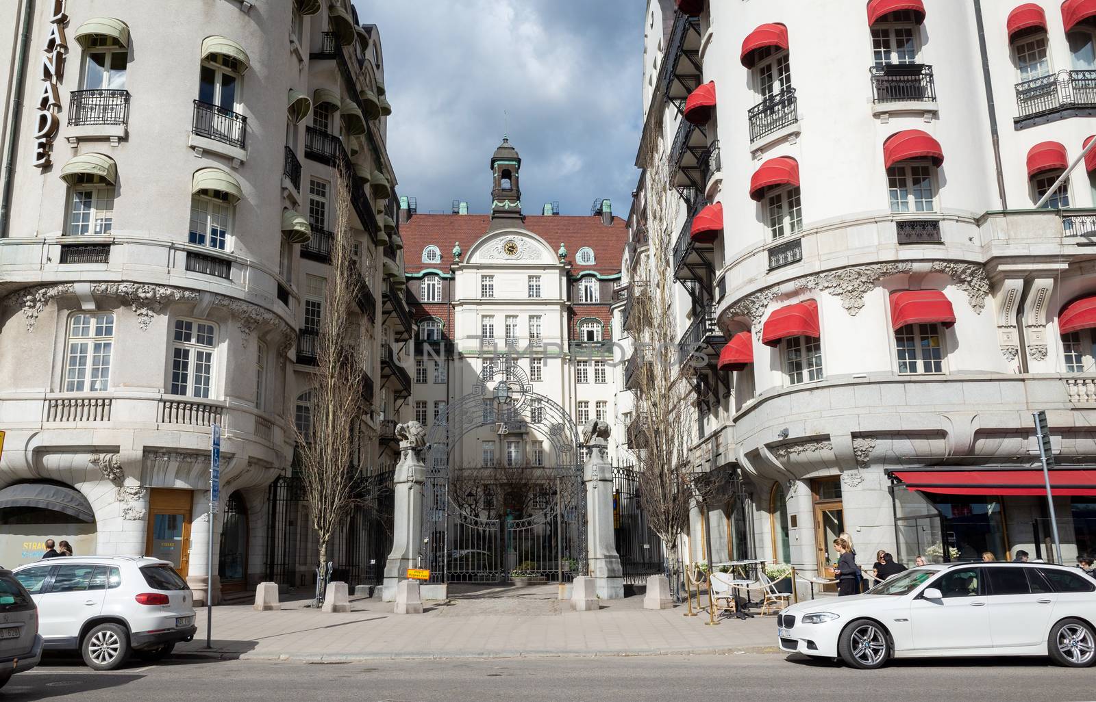 April 22, 2018, Stockholm, Sweden. A cars  on one of the streets in Stockholm.