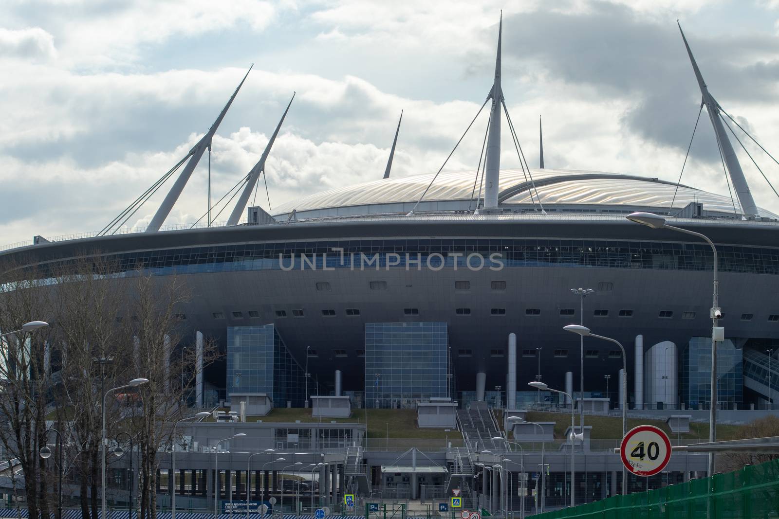 April 29, 2018, St. Petersburg, Russia. Krestovsky Stadium, known as Gazprom Arena in St. Petersburg.