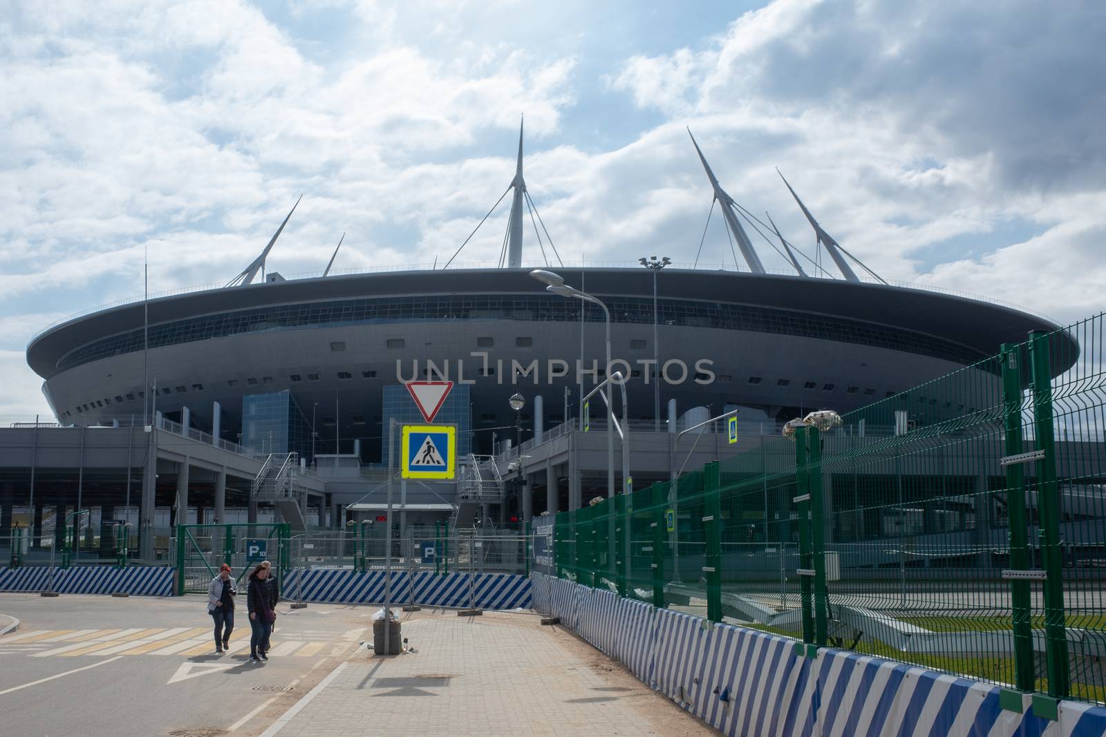 April 29, 2018, St. Petersburg, Russia. Krestovsky Stadium, known as Gazprom Arena in St. Petersburg.