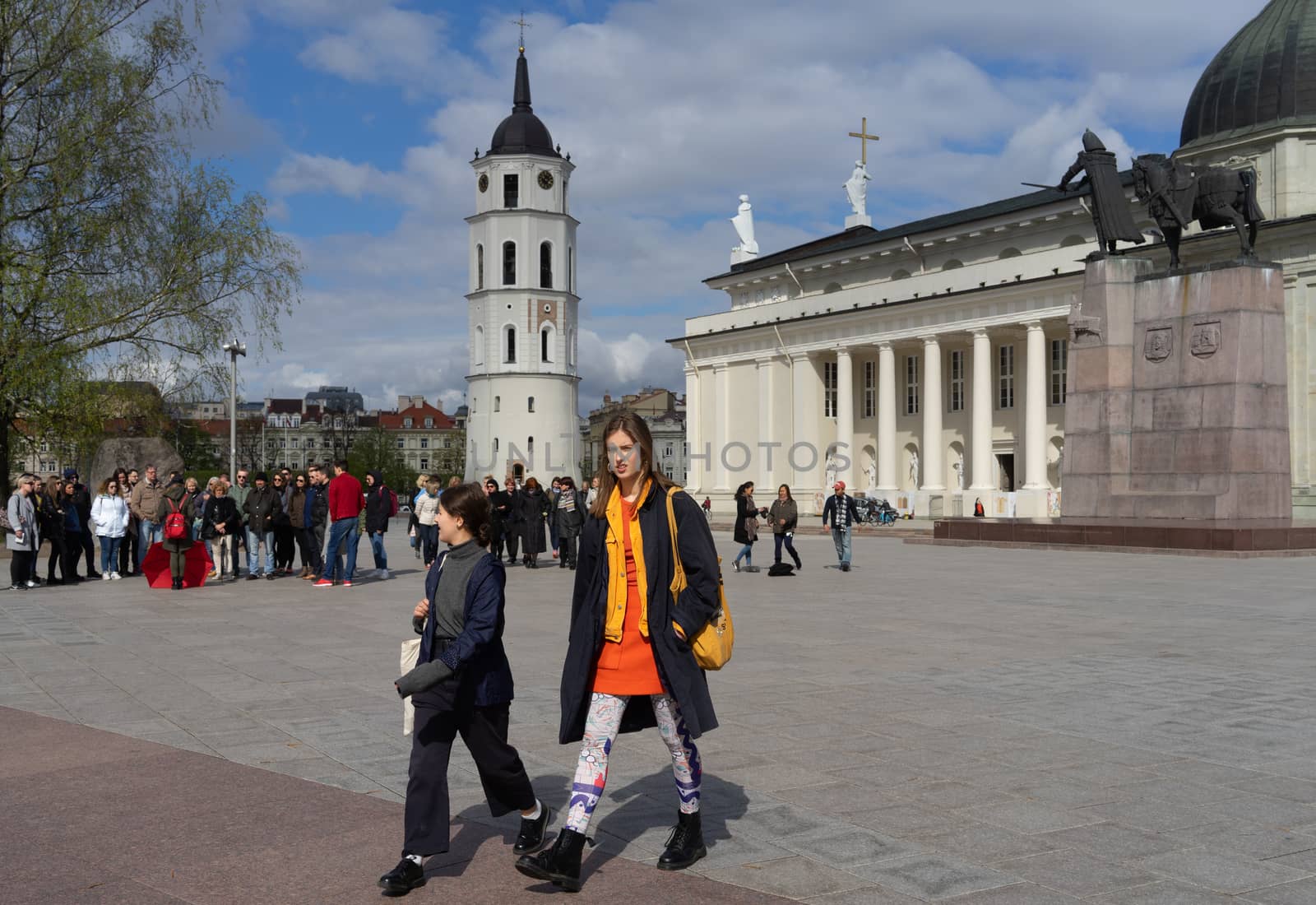 April 27, 2018 Vilnius, Lithuania. Cathedral of St. Stanislav in Vilnius.