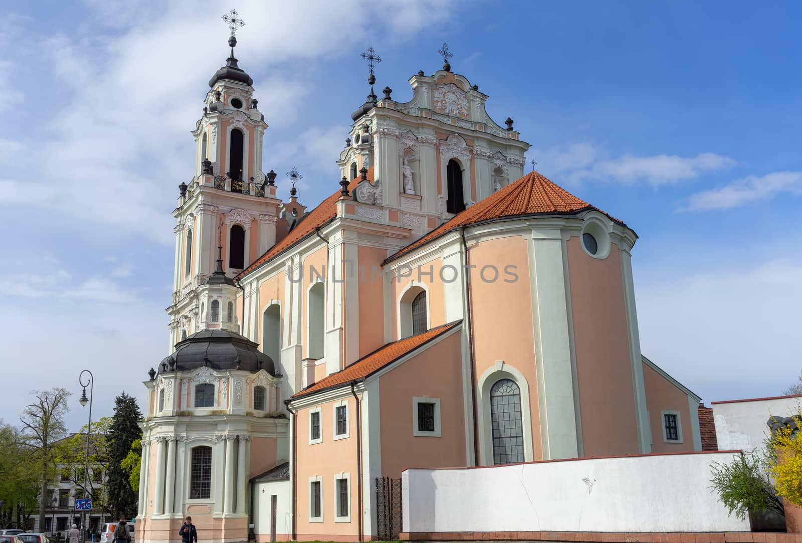 April 27, 2018 Vilnius, Lithuania, Church of St. Philip and St. Jacob in Vilnius.