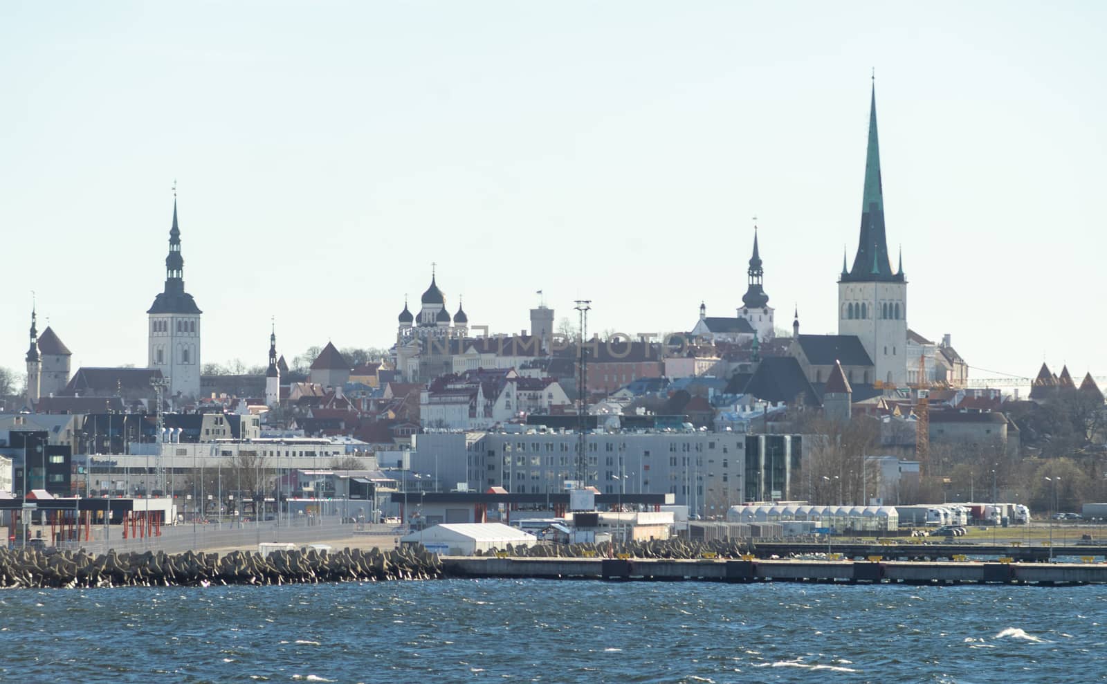 April 21, 2018, Tallinn, Estonia. View of the construction of the Old Town in Tallinn.