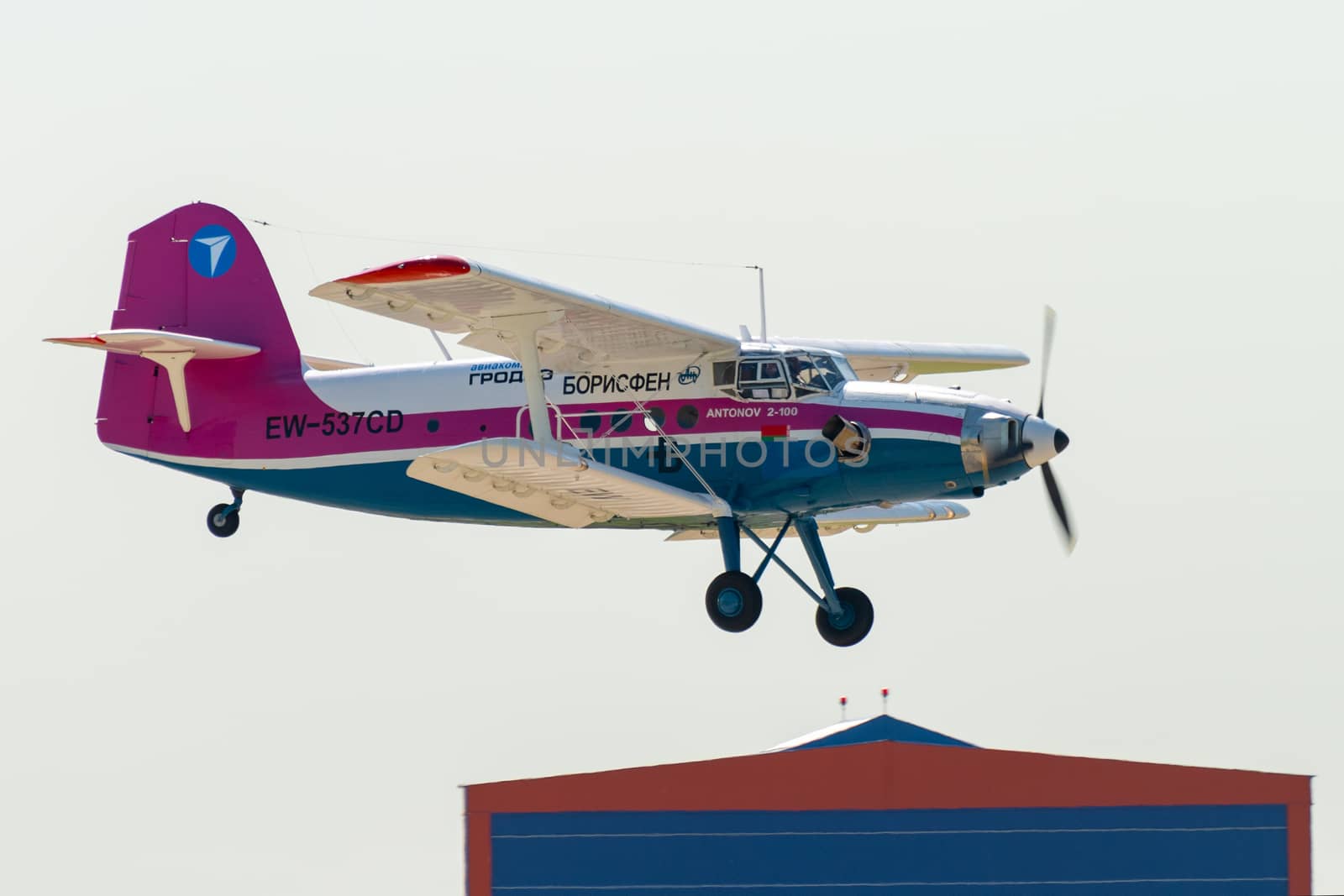 August 30, 2019. Zhukovsky, Russia. Light multi-purpose aircraft Antonov AN-2-100 at the International Aviation and Space Salon MAKS 2019.