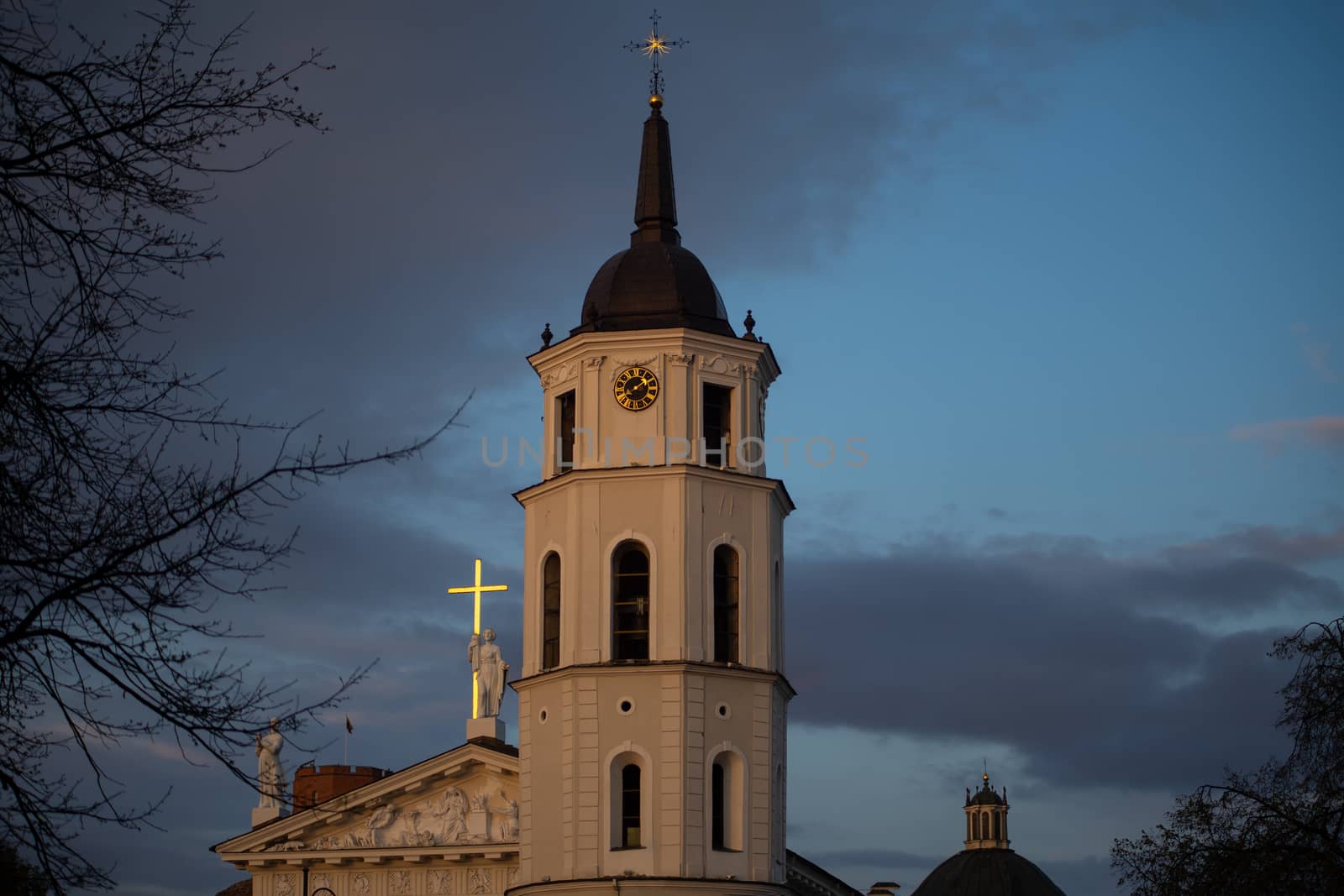 April 27, 2018 Vilnius, Lithuania. Cathedral of St. Stanislav in Vilnius.