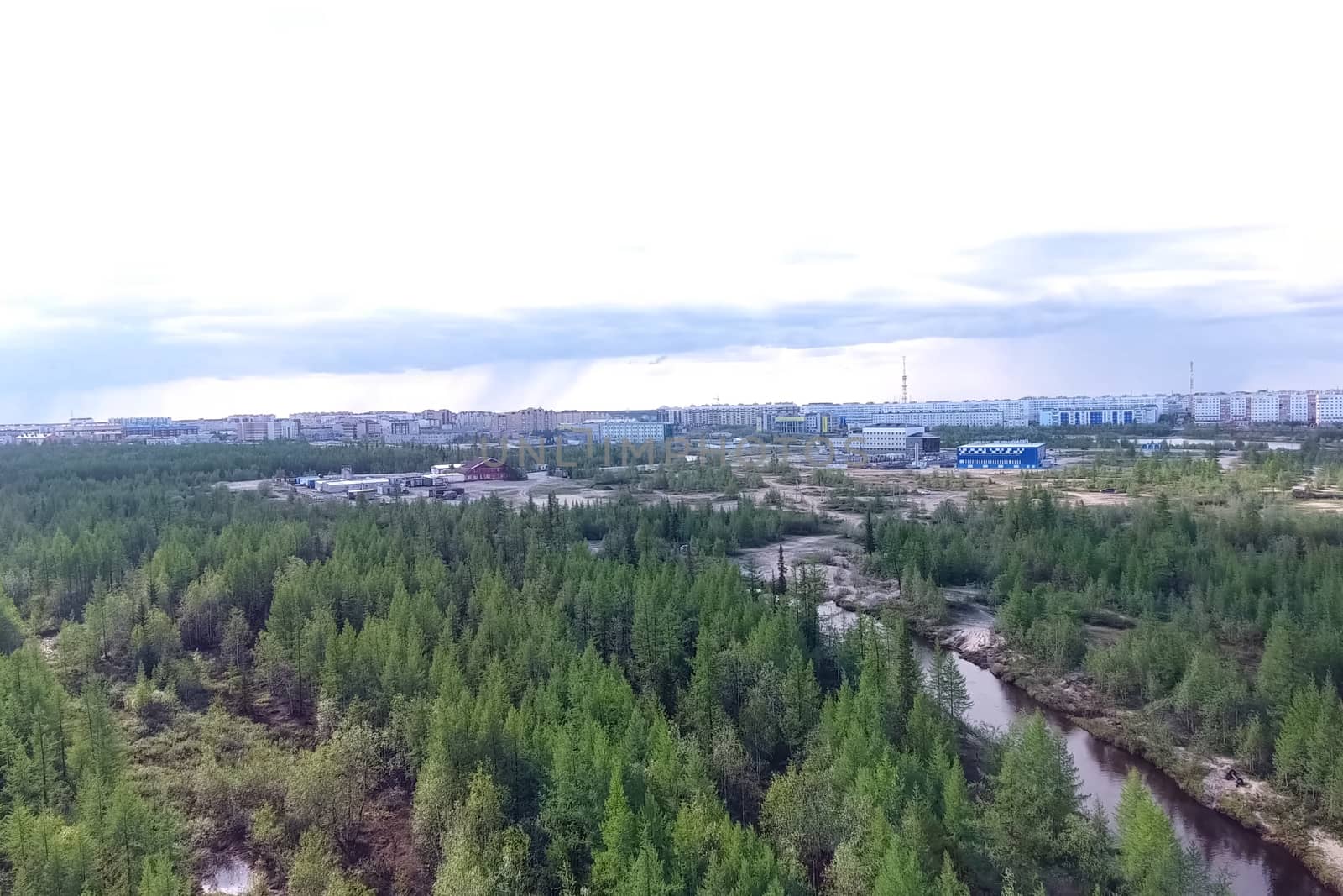 A river in the taiga near the town of New Urengoy.