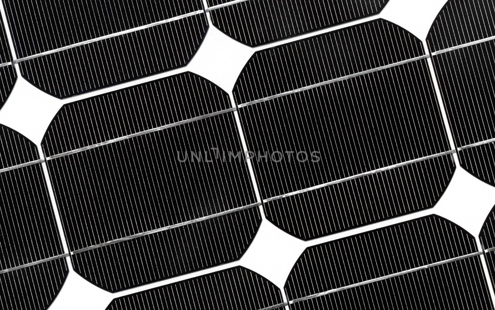 Photovoltaic panel for renewable electric production. Top view.